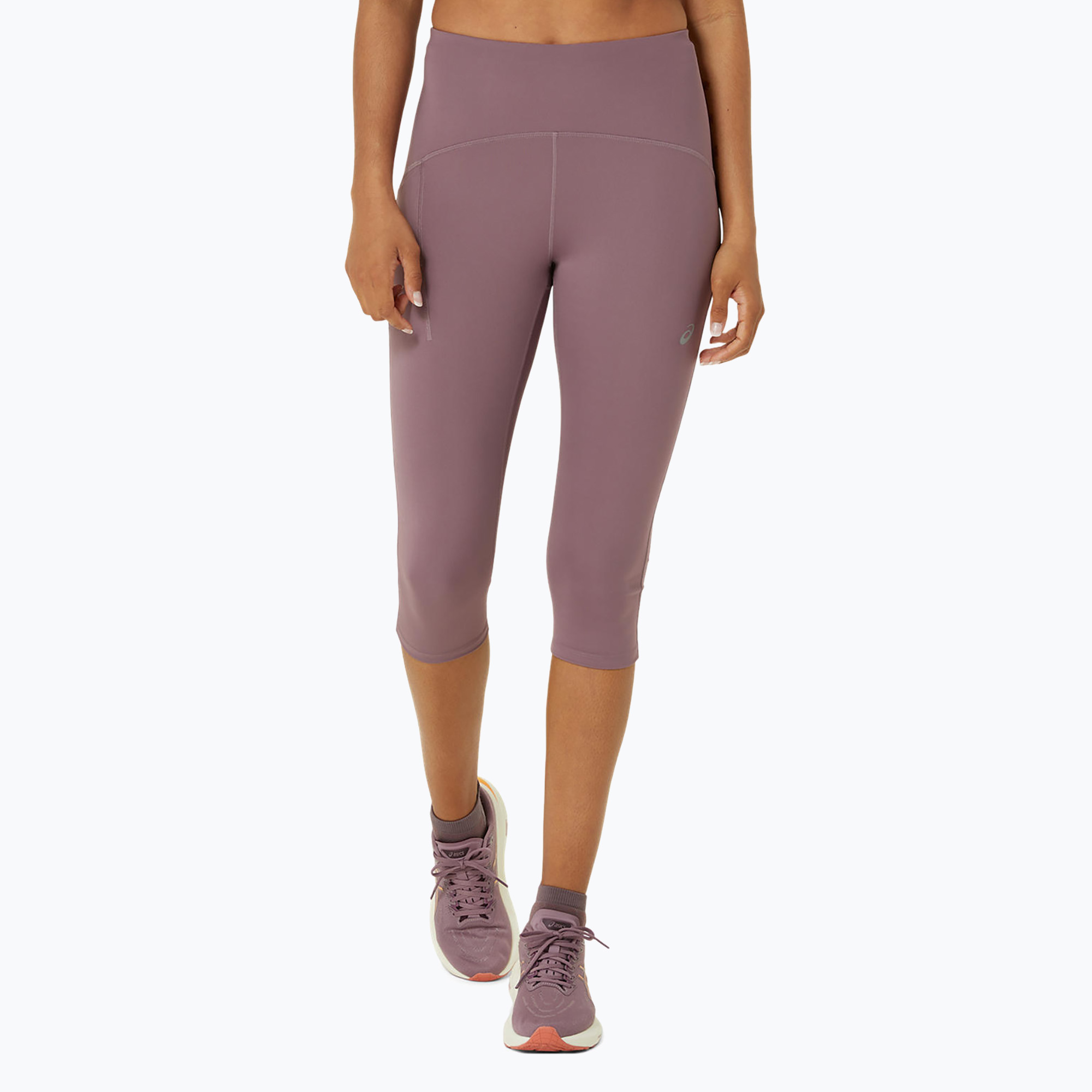Legginsy do biegania damskie ASICS High Waist Capri dusty mauve 