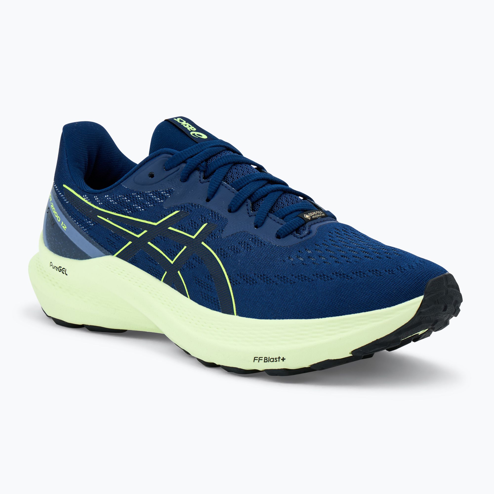 Buty do biegania męskie ASICS GT-2000 12 GTX blue expanse/safety yellow 