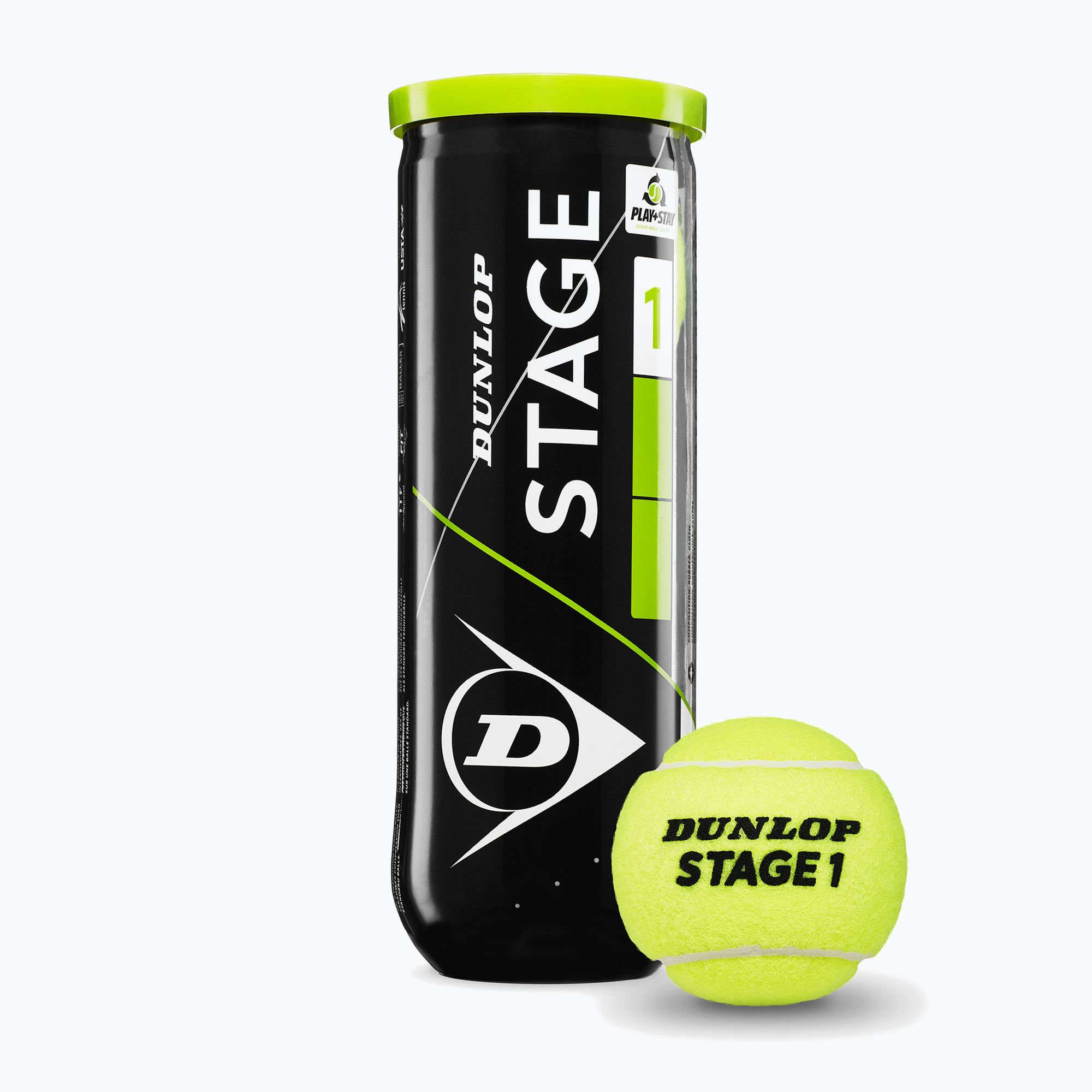 Tenisové lopty Dunlop Stage 1 3 pack green