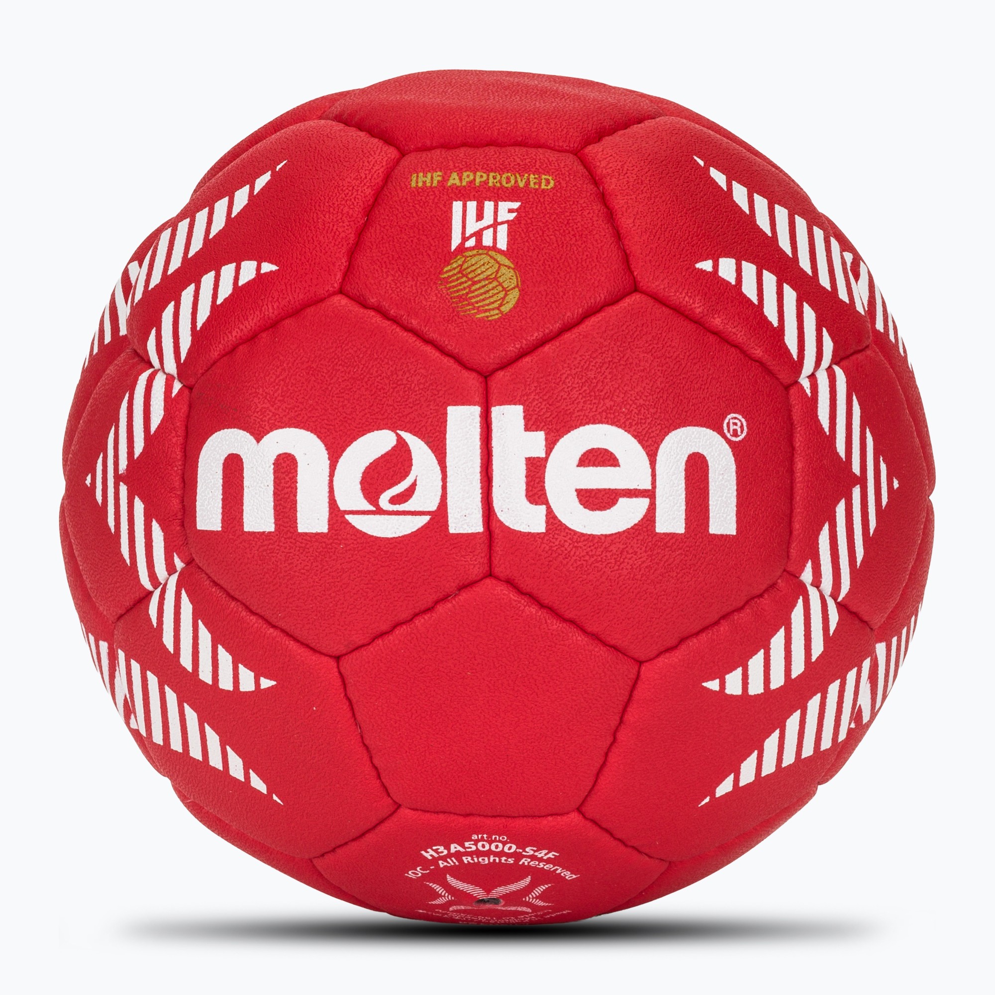 Minge de handbal Molten H3A5000-S4F IHF OFFICIAL BALL PARIS 2024 red mărime 3