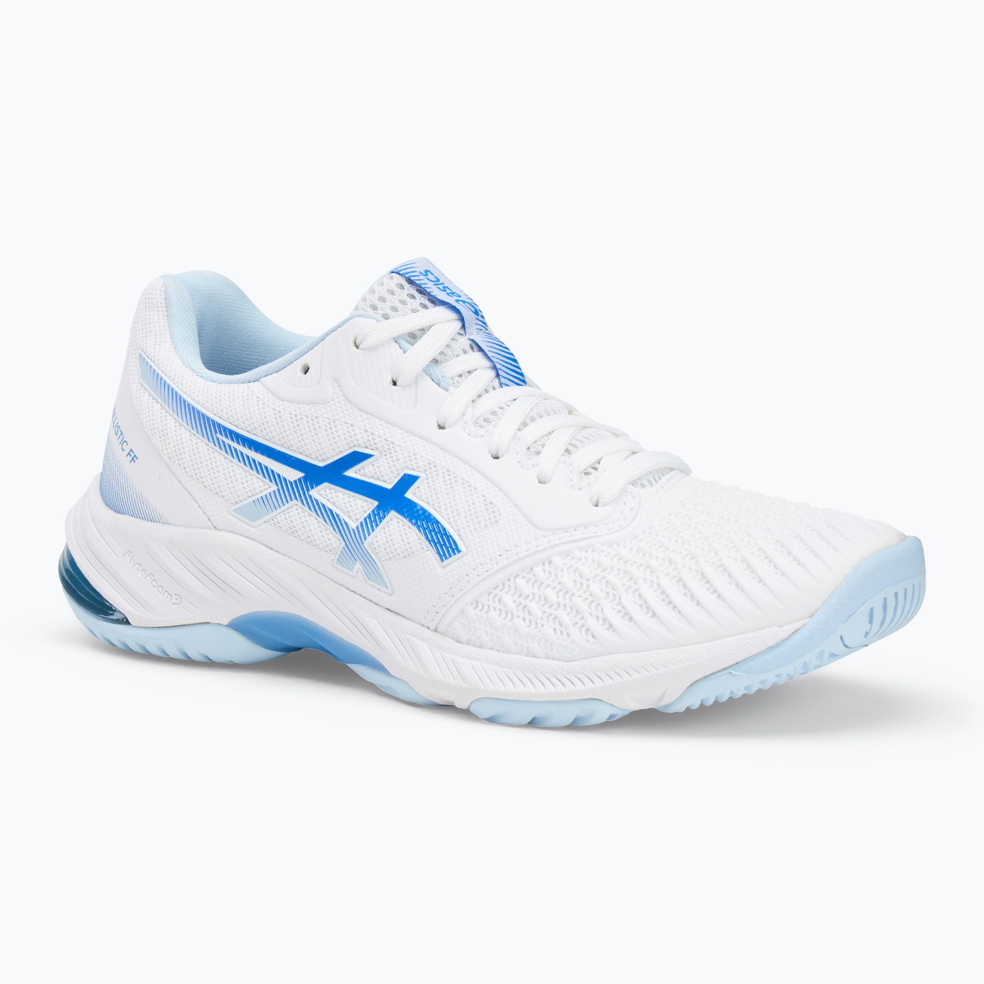 Buty damskie ASICS Netburner Ballistic FF 3 white/ blue cost 