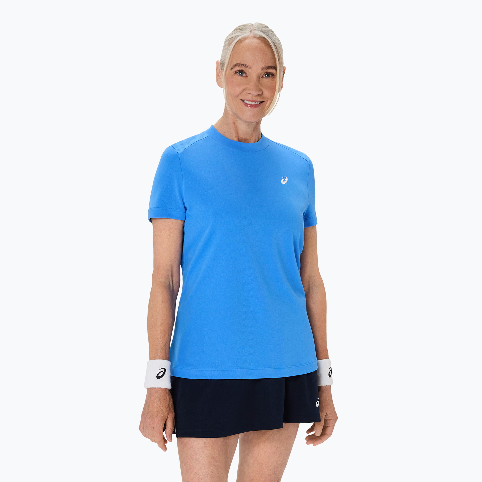 Koszulka tenisowa damska ASICS Court Top W blue coast 