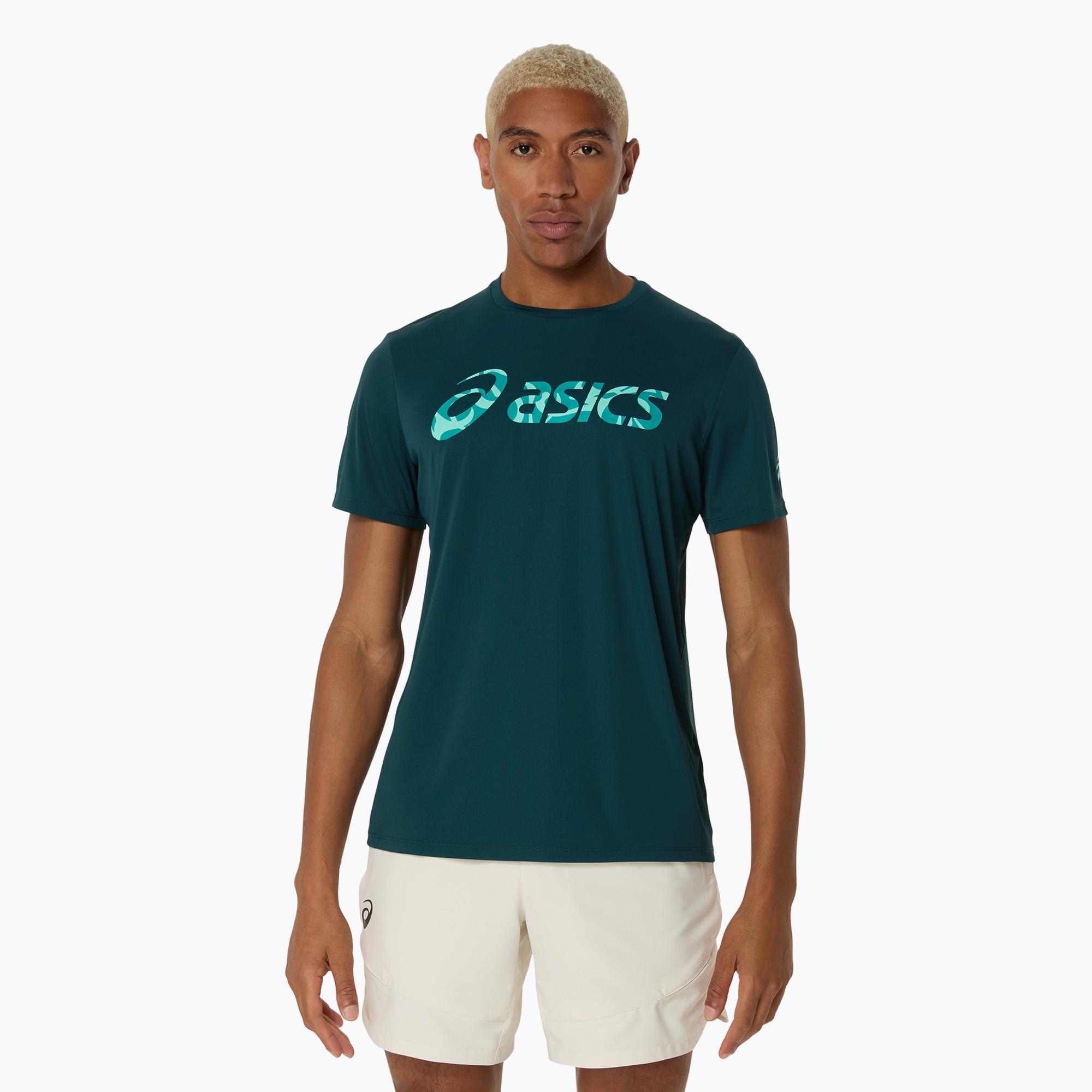 Koszulka tenisowa męska ASICS Match Seasonal Graphic Tee saxon green 