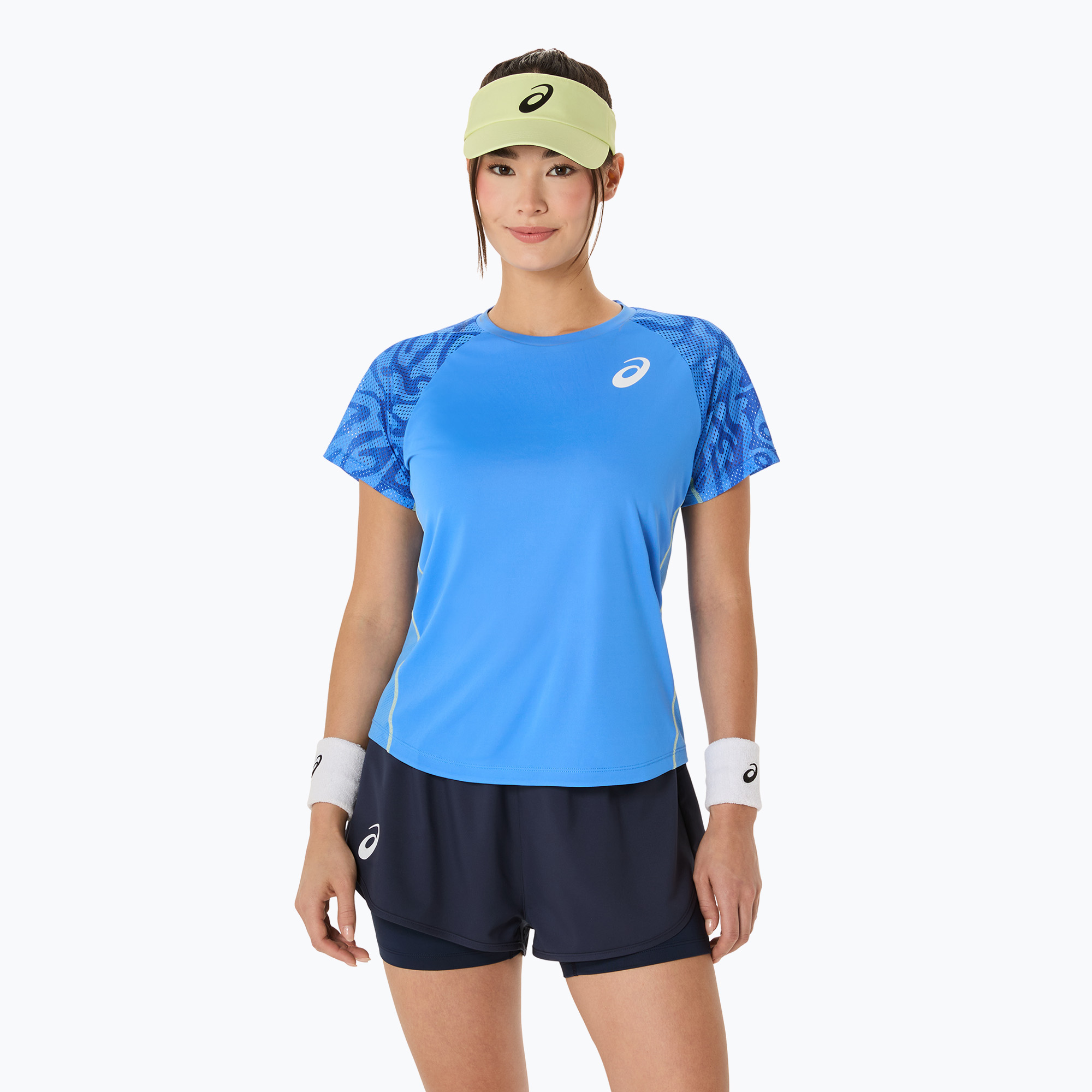 Koszulka tenisowa damska ASICS Game Top blue coast 