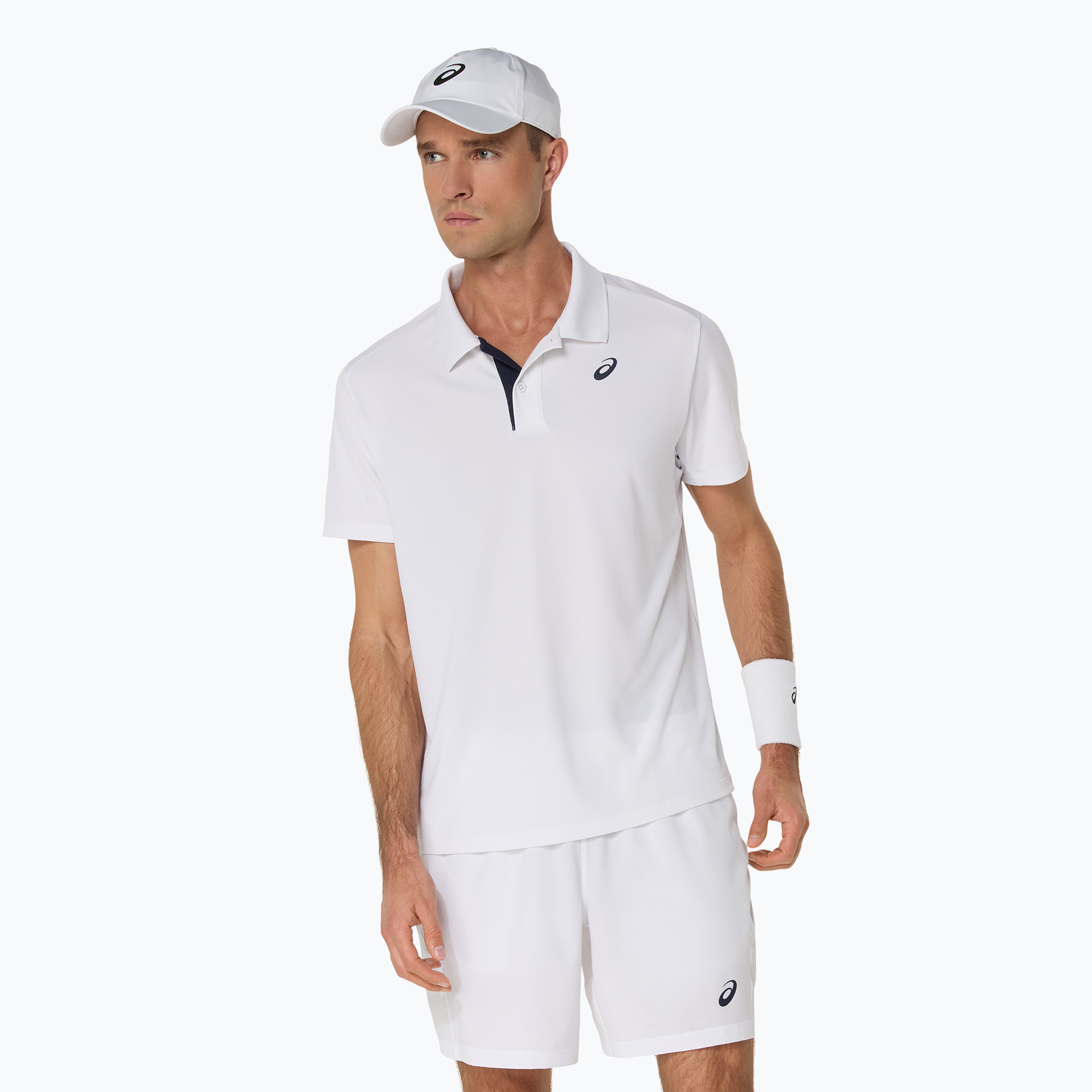 Koszulka polo męska ASICS Court Polo brilliant white 