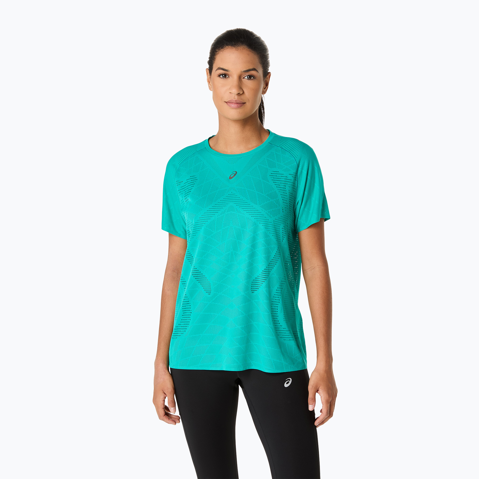 Koszulka do biegania damska ASICS Metarun SS Top wave teal 