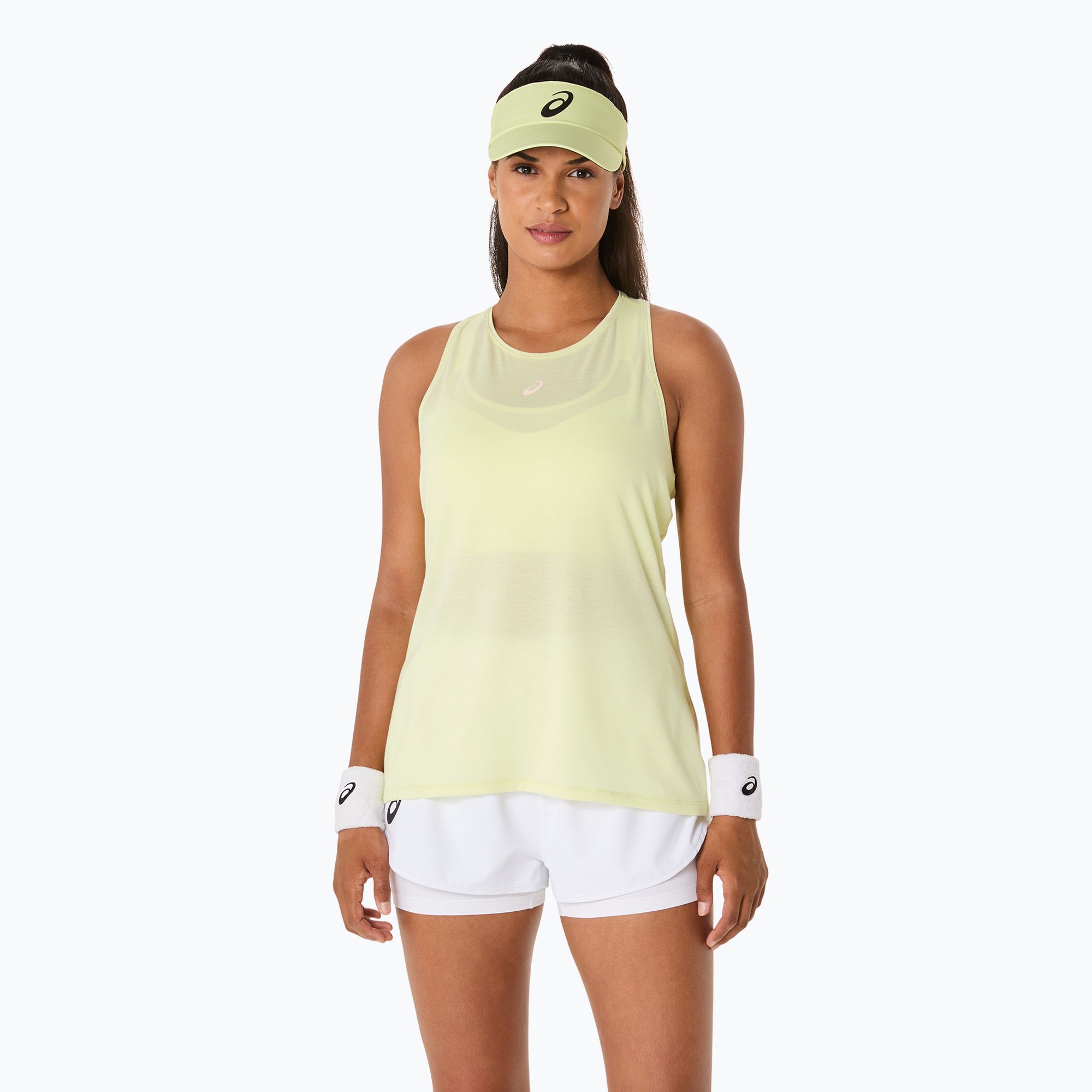 Koszulka do biegania damska ASICS Nagino Run Adjustable Tank huddle yellow heather 