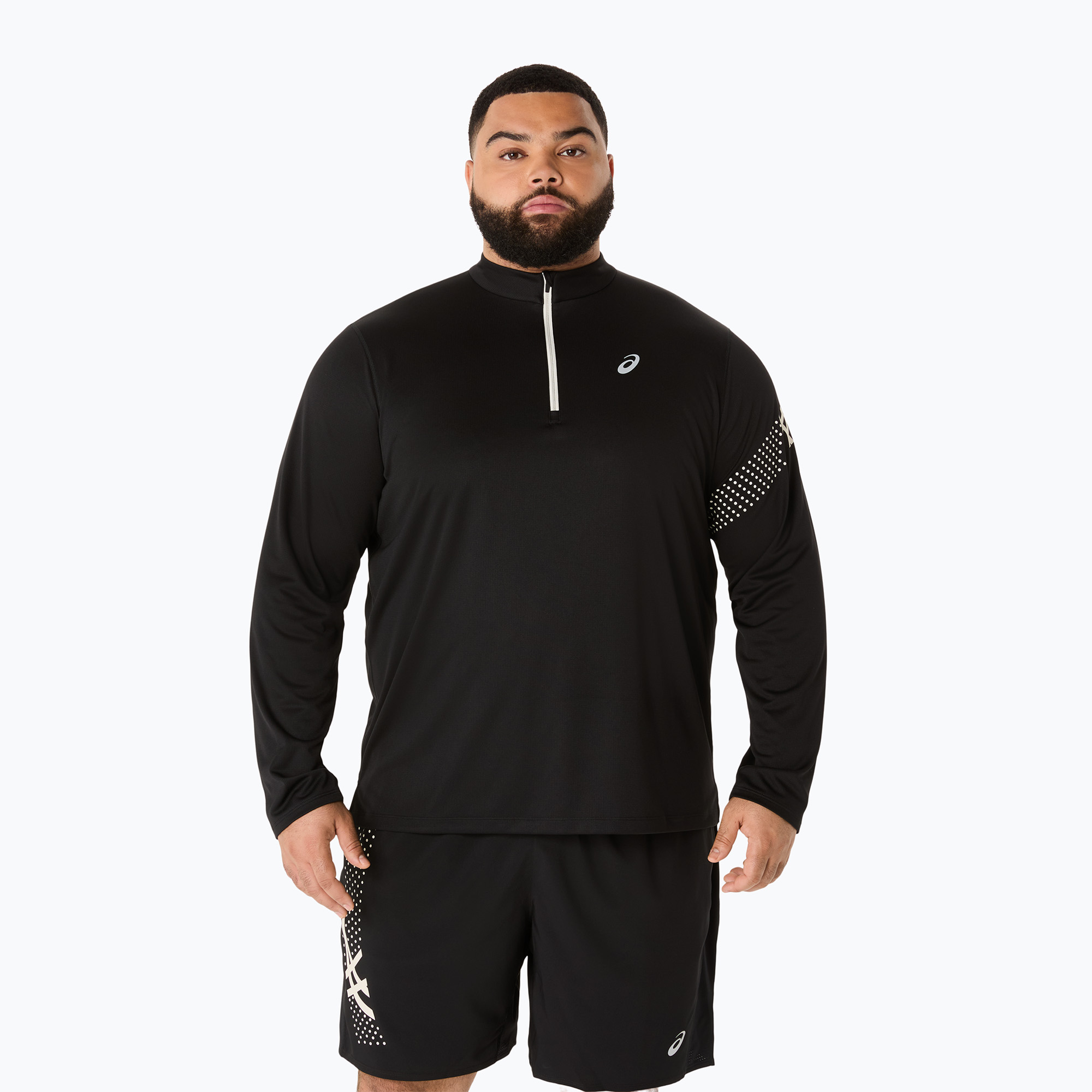 Longsleeve do biegania męski ASICS Icon LS 1/2 Zip performance black 