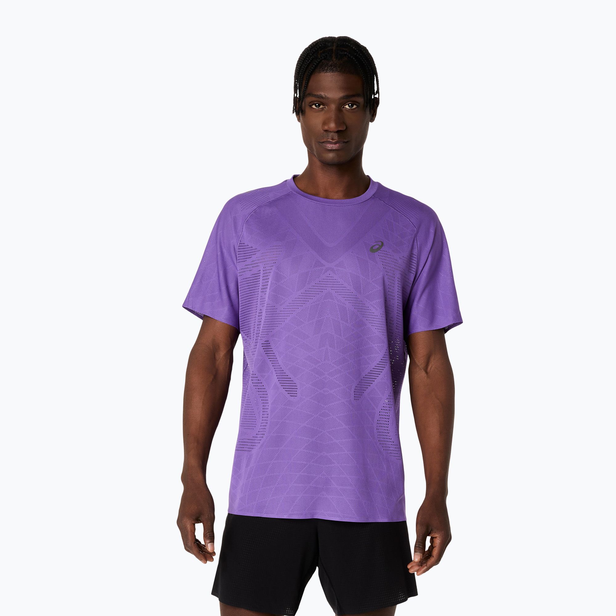 Koszulka do biegania męska ASICS Metarun SS Top edo purple 
