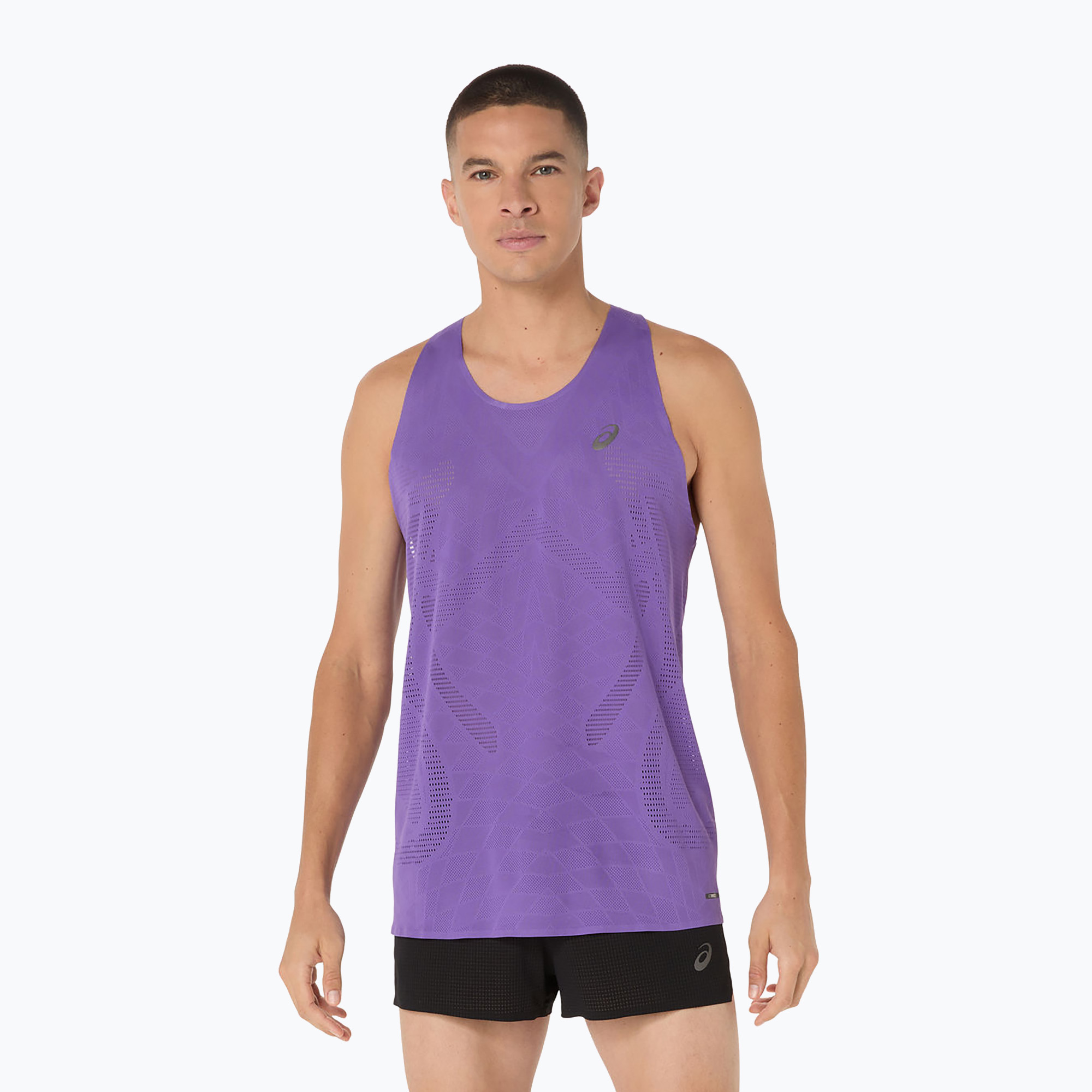 Koszulka do biegania męska ASICS Metarun Singlet edo purple 