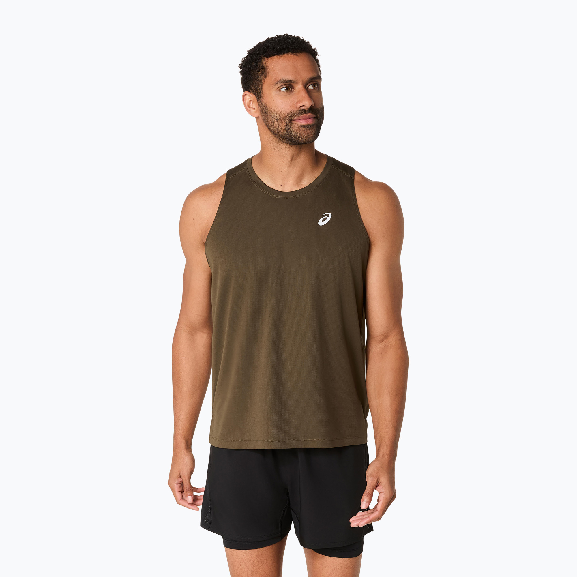 Koszulka do bieganie męska ASICS Core Singlet brown stone 