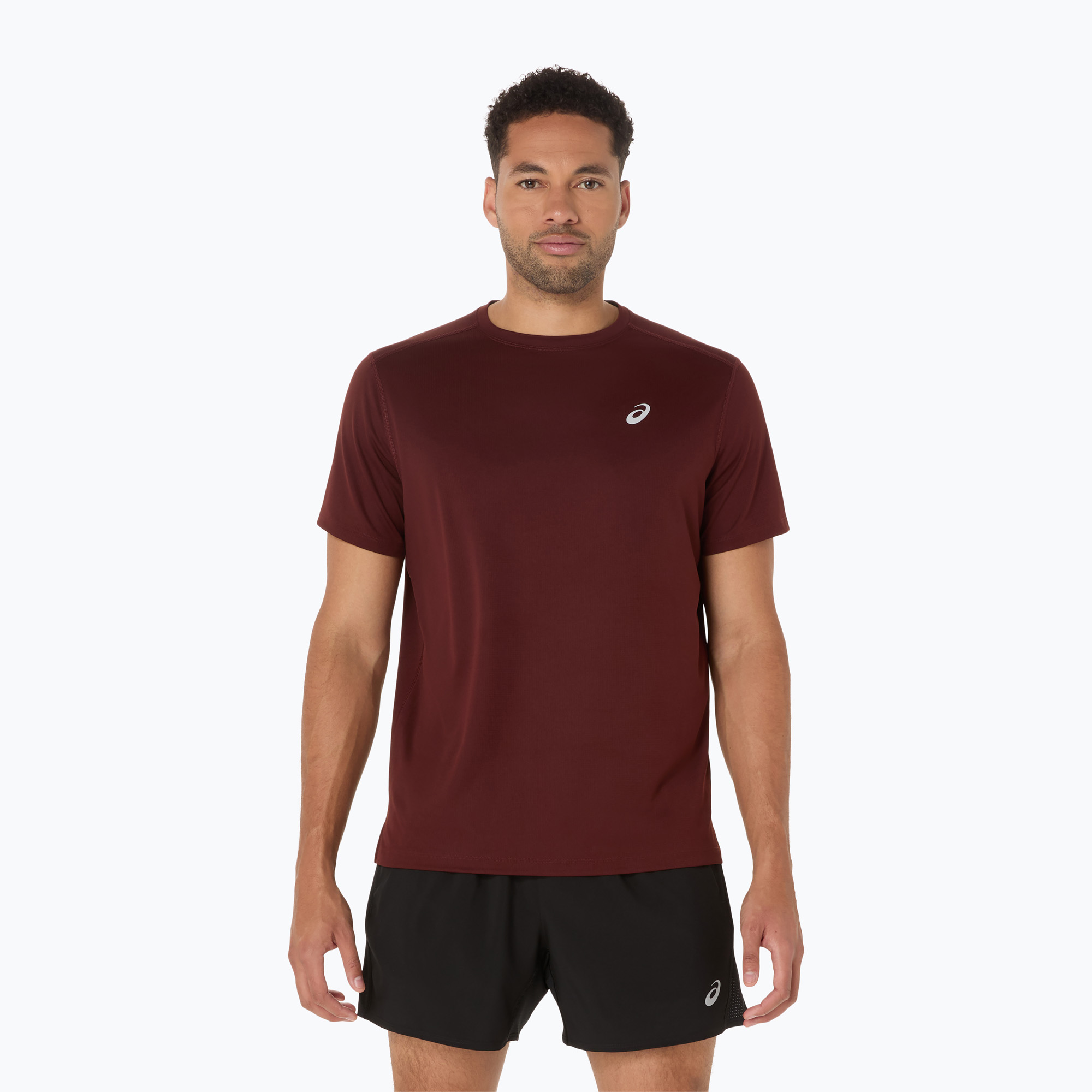Koszulka do biegania męska ASICS Core dark red planet 