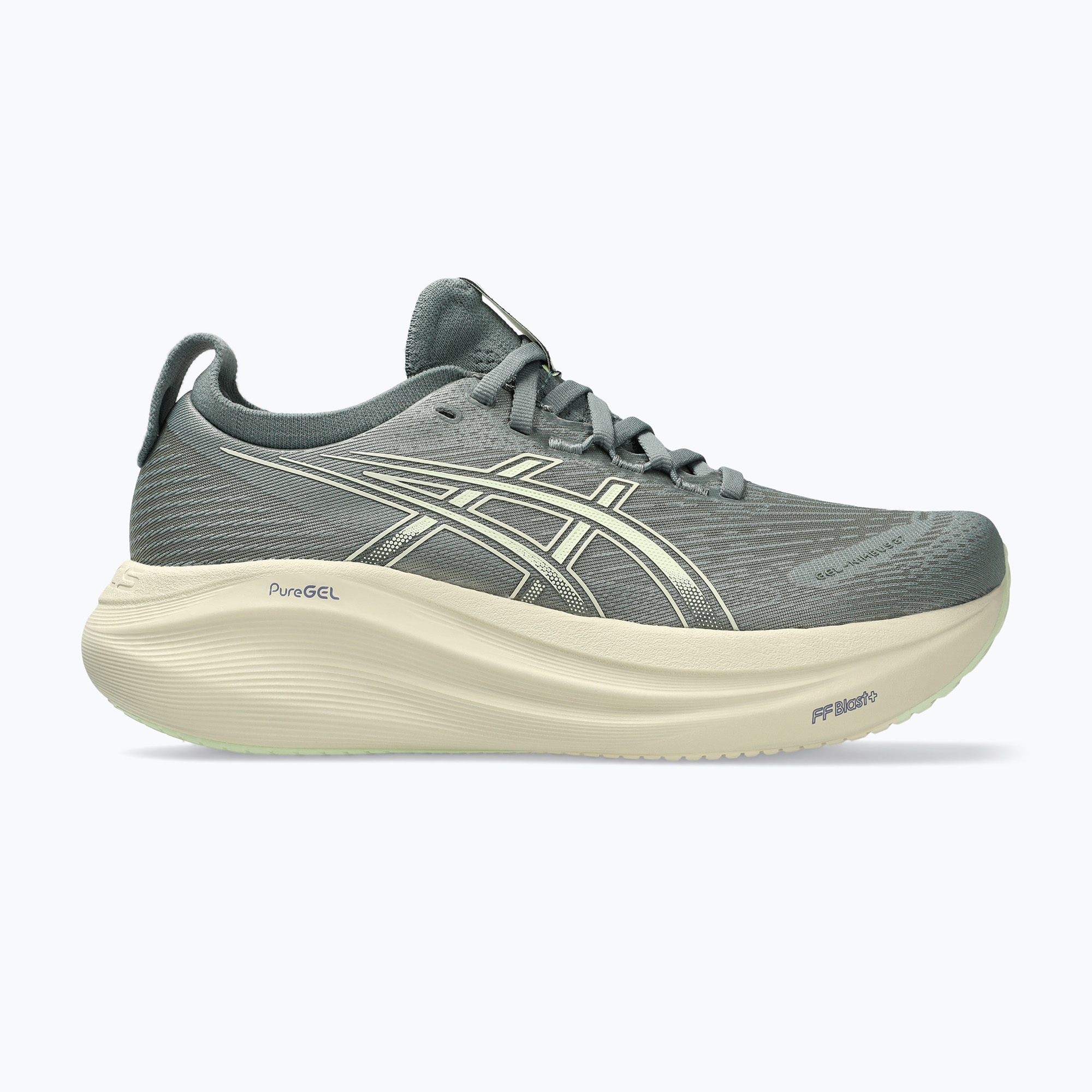 Buty do biegania damskie ASICS Gel-Nimbus 27 monument/blue/whisper green 