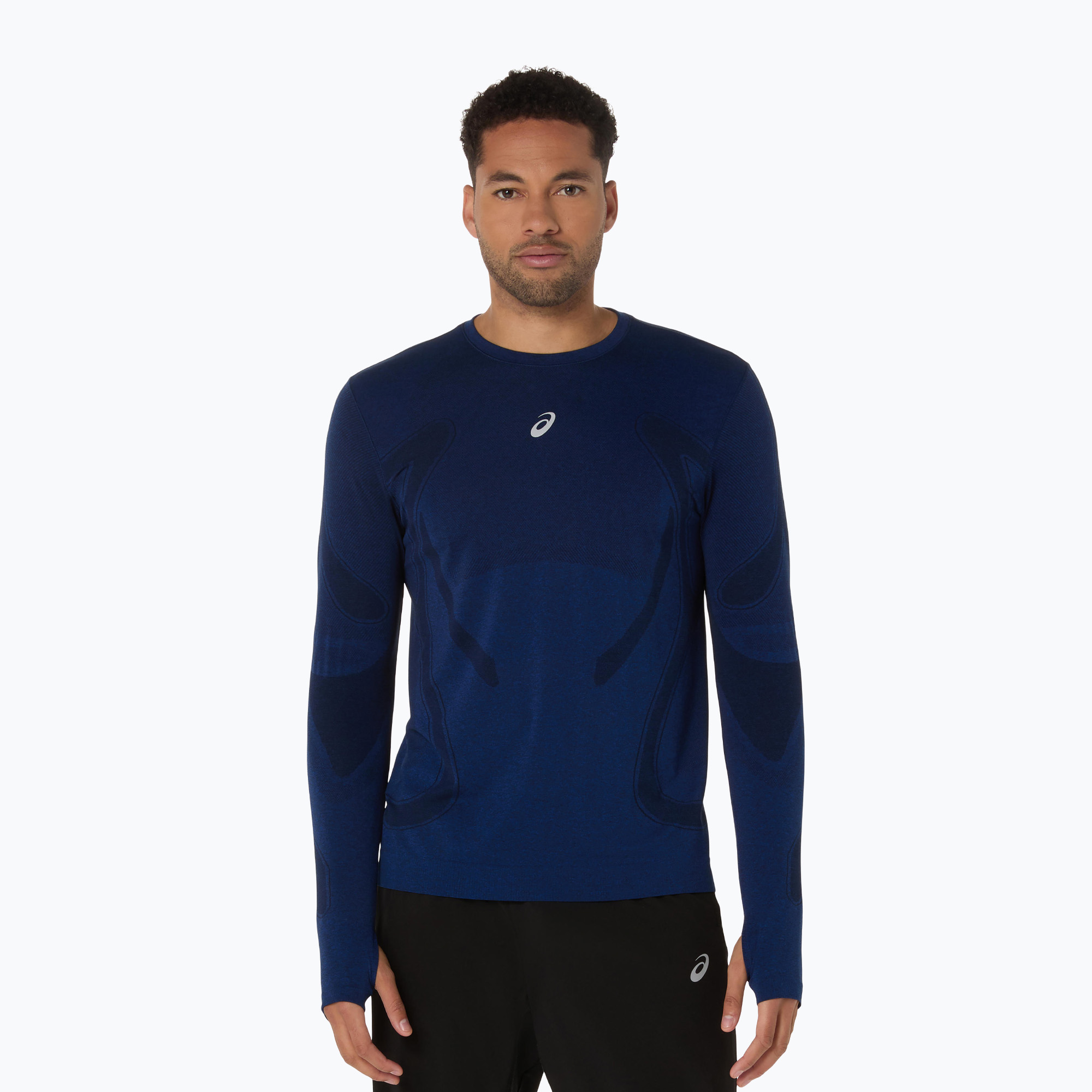 Longsleeve do biegania męski ASICS Road Seamless LS midnight 