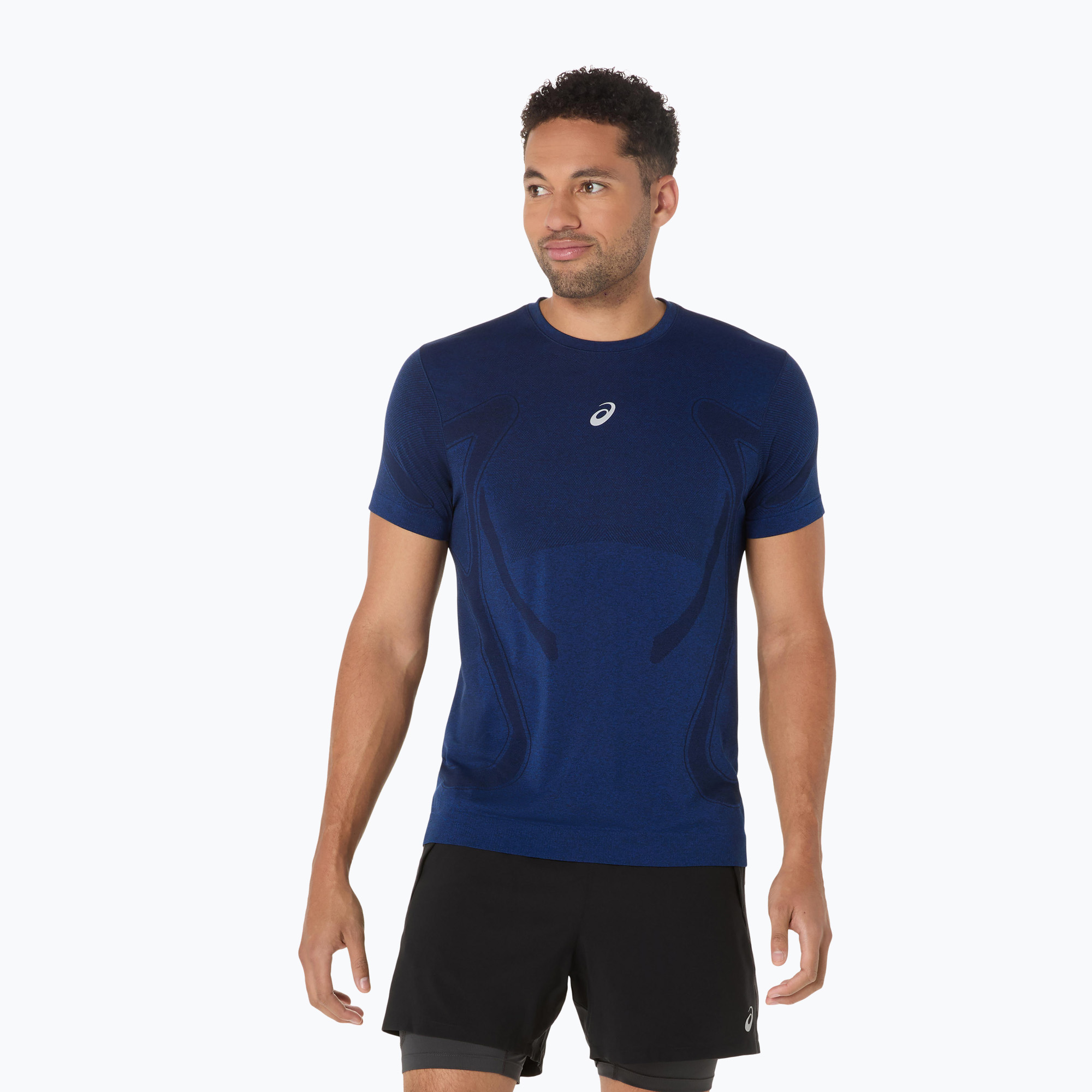 Koszulka do biegania męska ASICS Road Seamless illusion blue/glow yellow 
