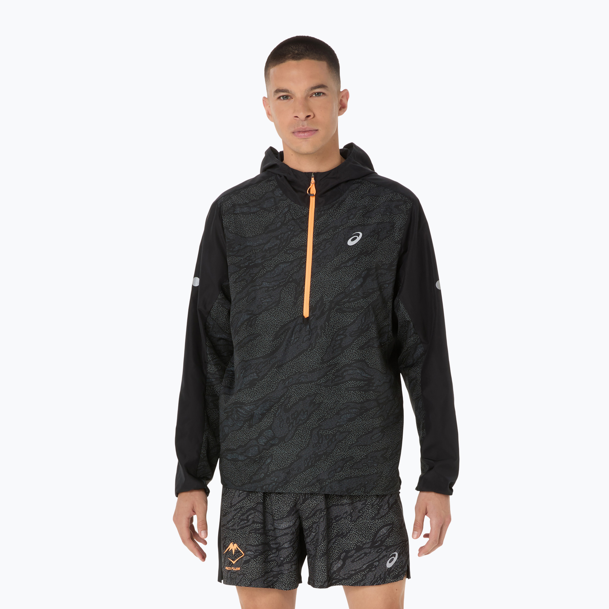 Kurtka do biegania męska ASICS Fujitrail Packable Windbreaker performance black 