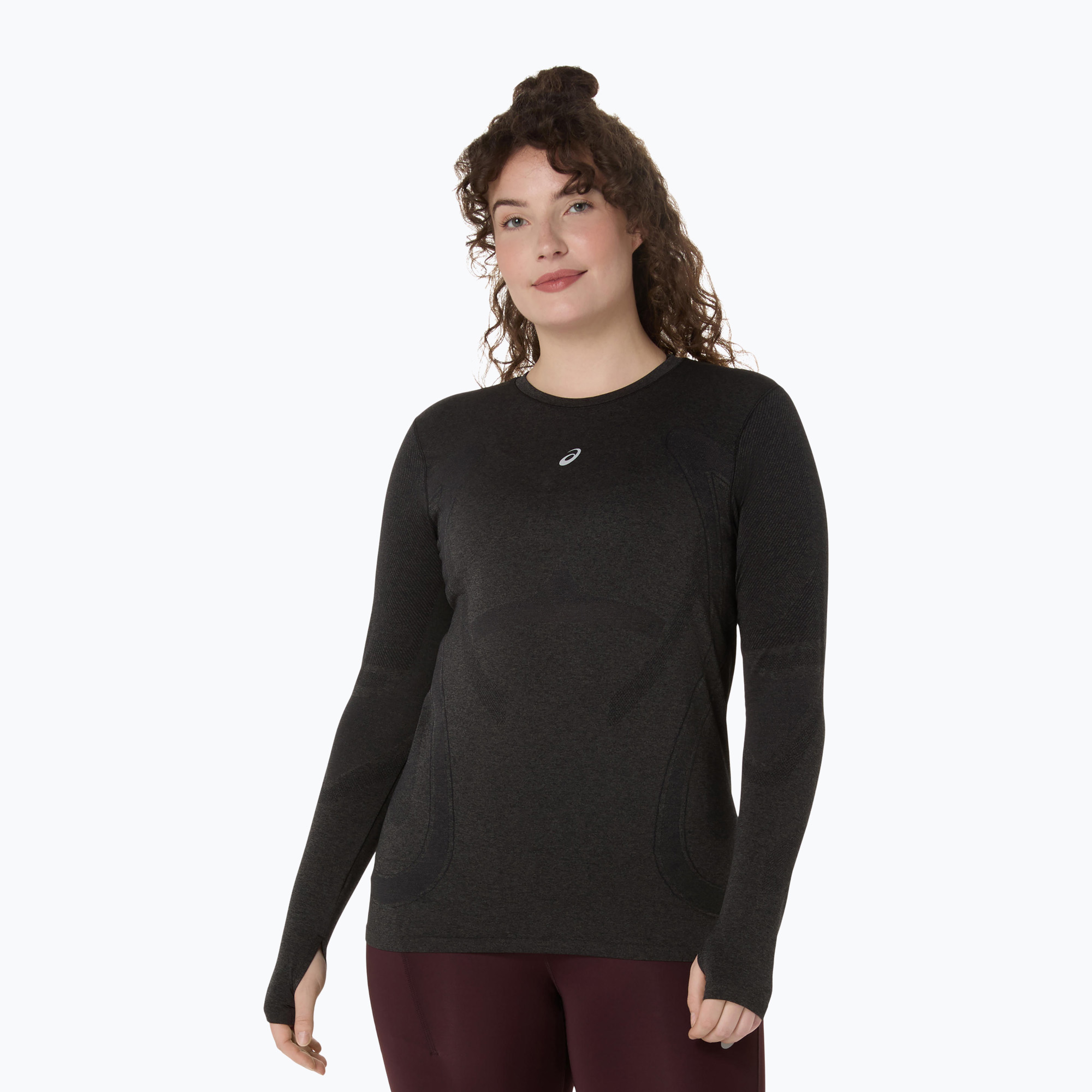 Longsleeve do biegania damski ASICS Road Seamless LS performance black 
