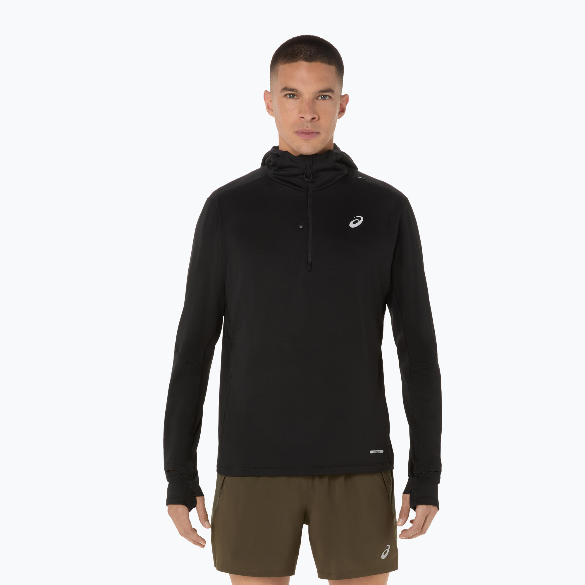 Bluza do biegania męska ASICS Road Winter Hoodie performance black 