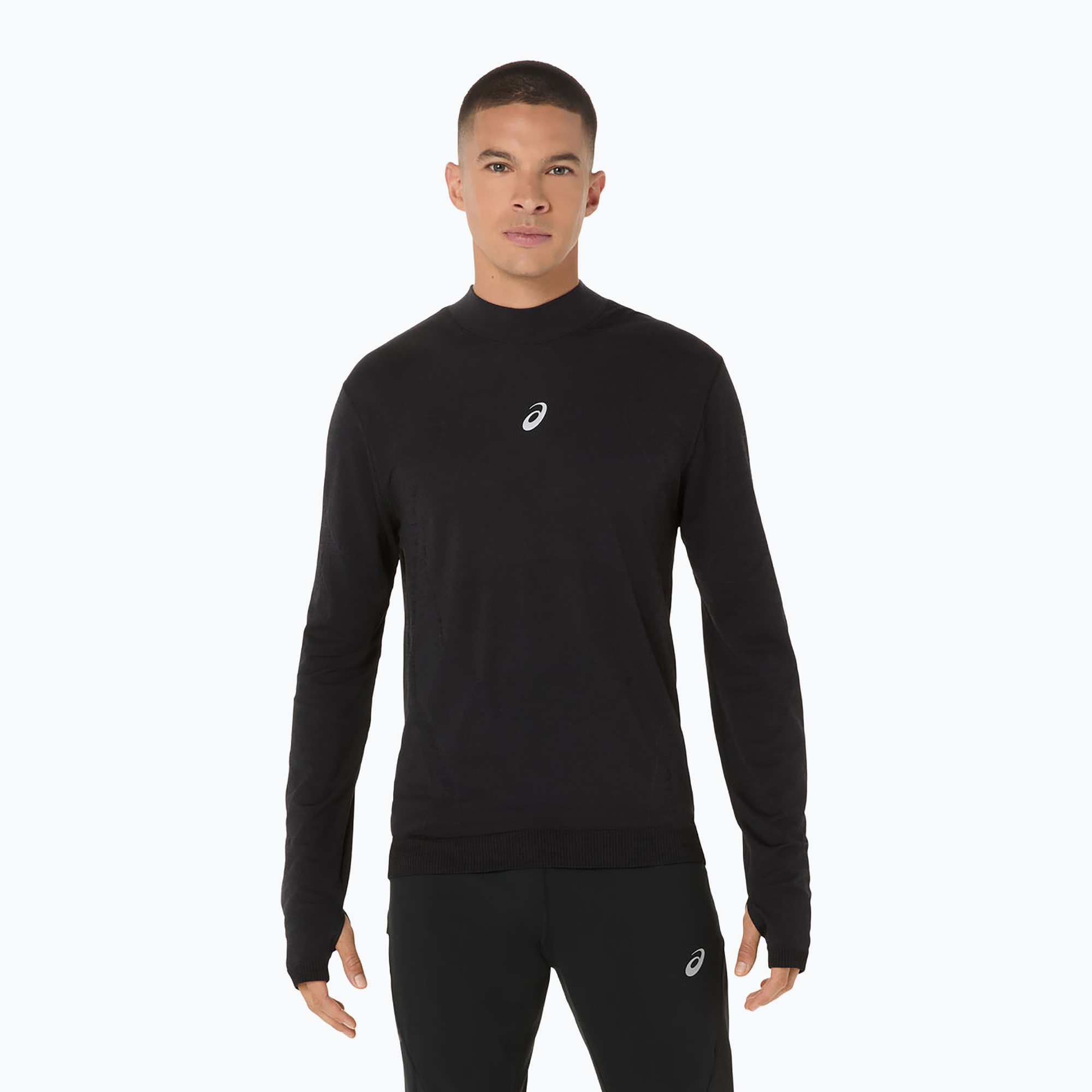 Longsleeve do biegania męski ASICS Road Winter Seamless performance black 
