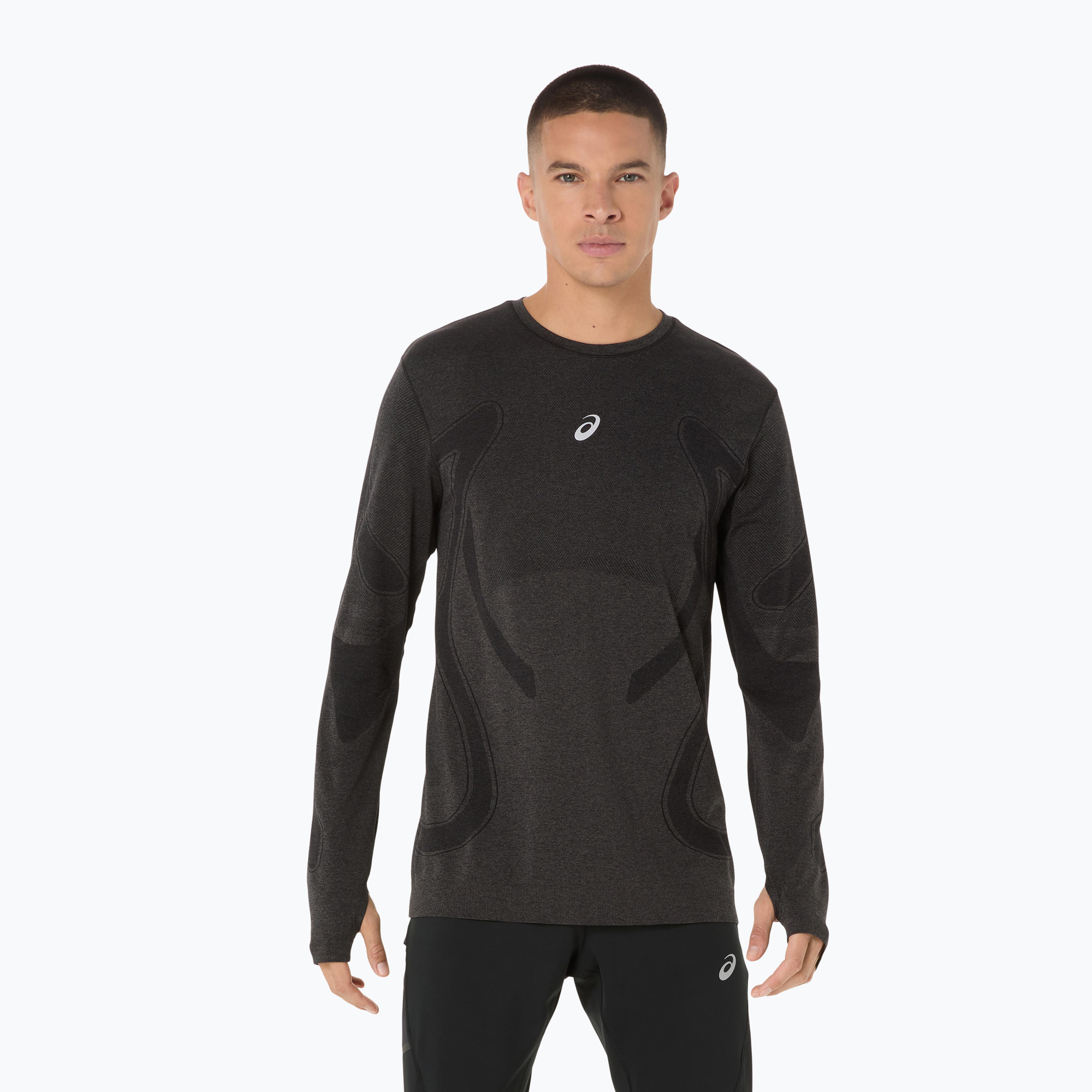 Longsleeve do biegania męski ASICS Road Seamless LS performance black 