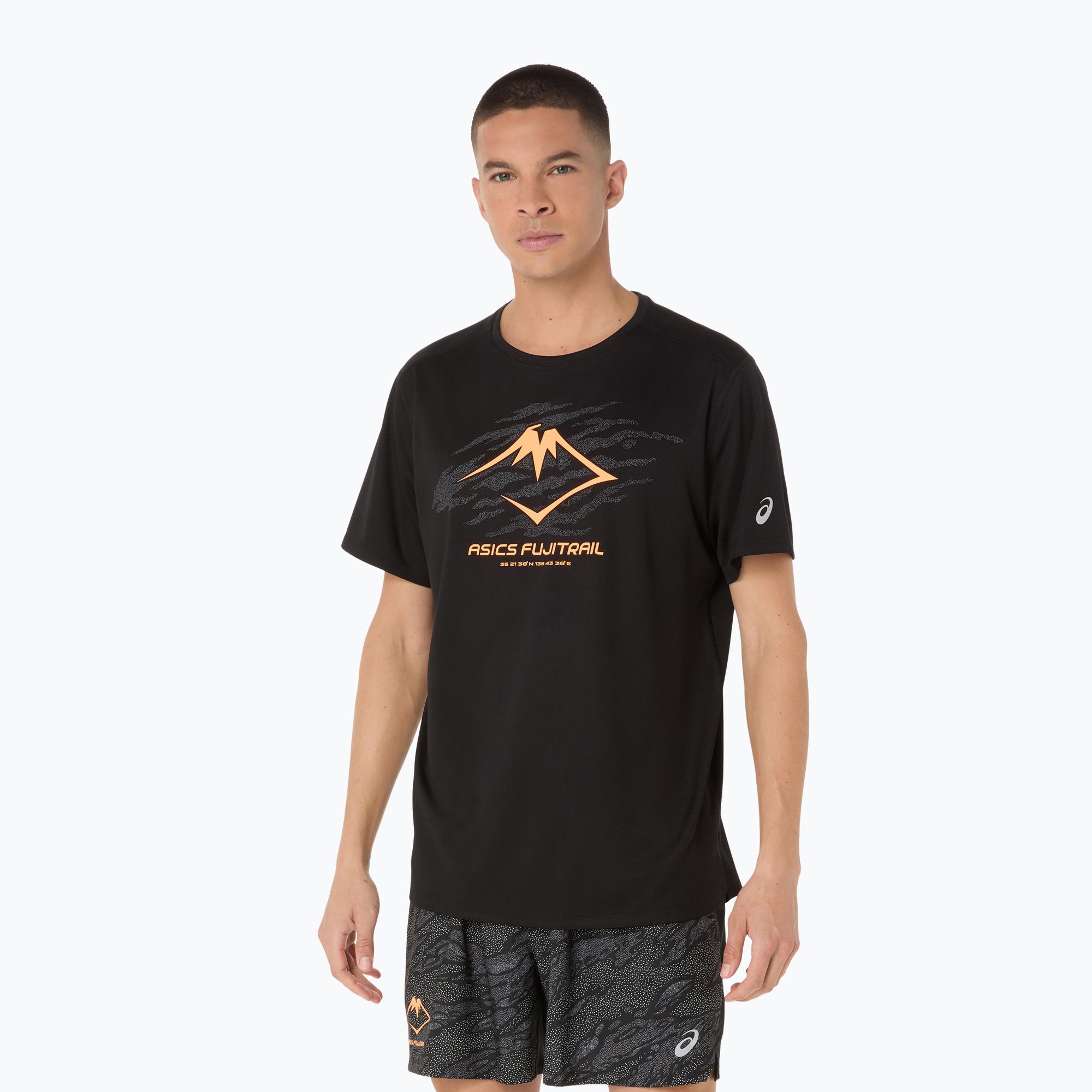 Koszulka do biegania męska ASICS Fujitrail Logo SS performance black 