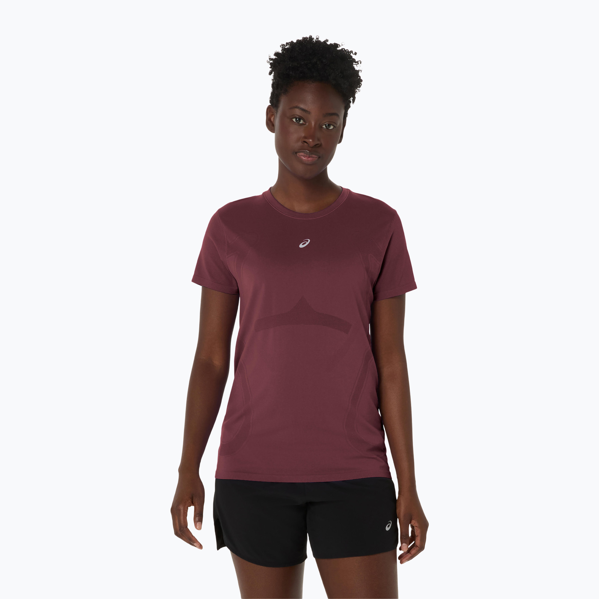 Koszulka do biegania damska ASICS Seamless dark currant/port royal 