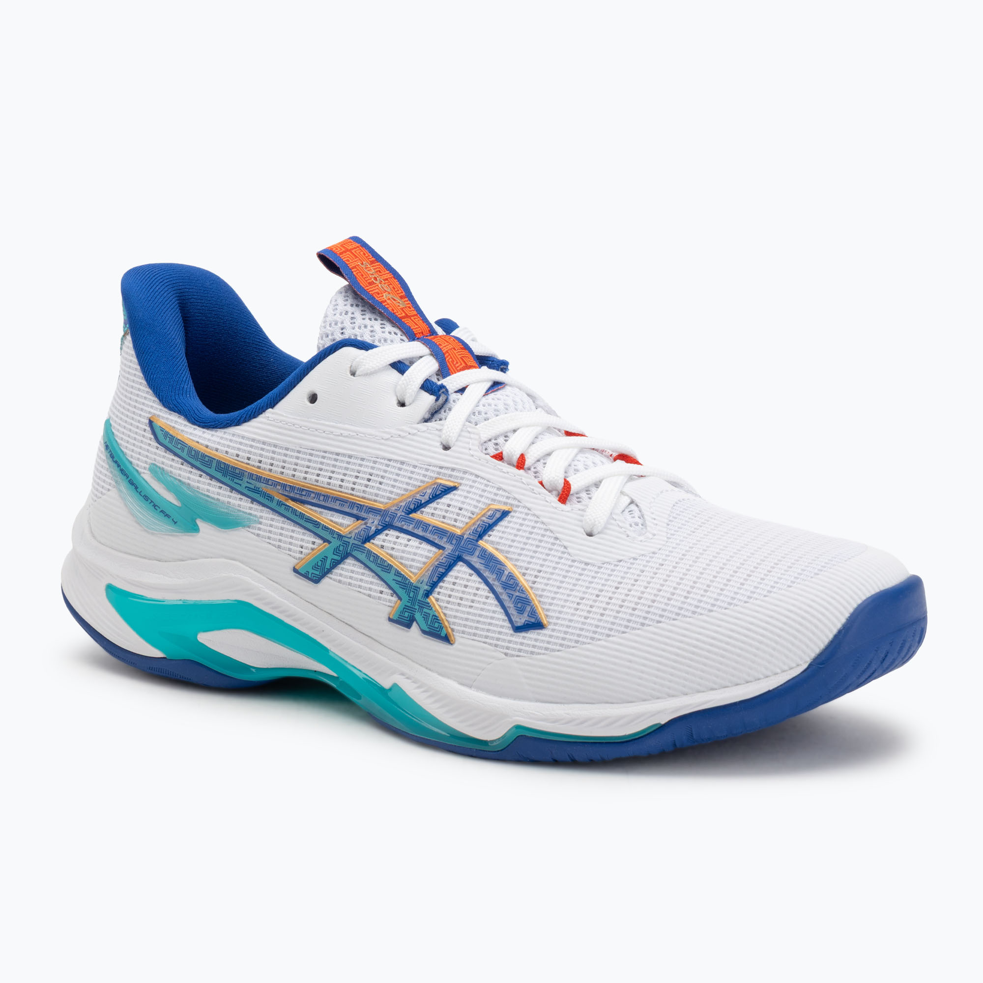 Buty do siatkówki męskie ASICS Netburner Ballistic FF 4 white/asics blue 