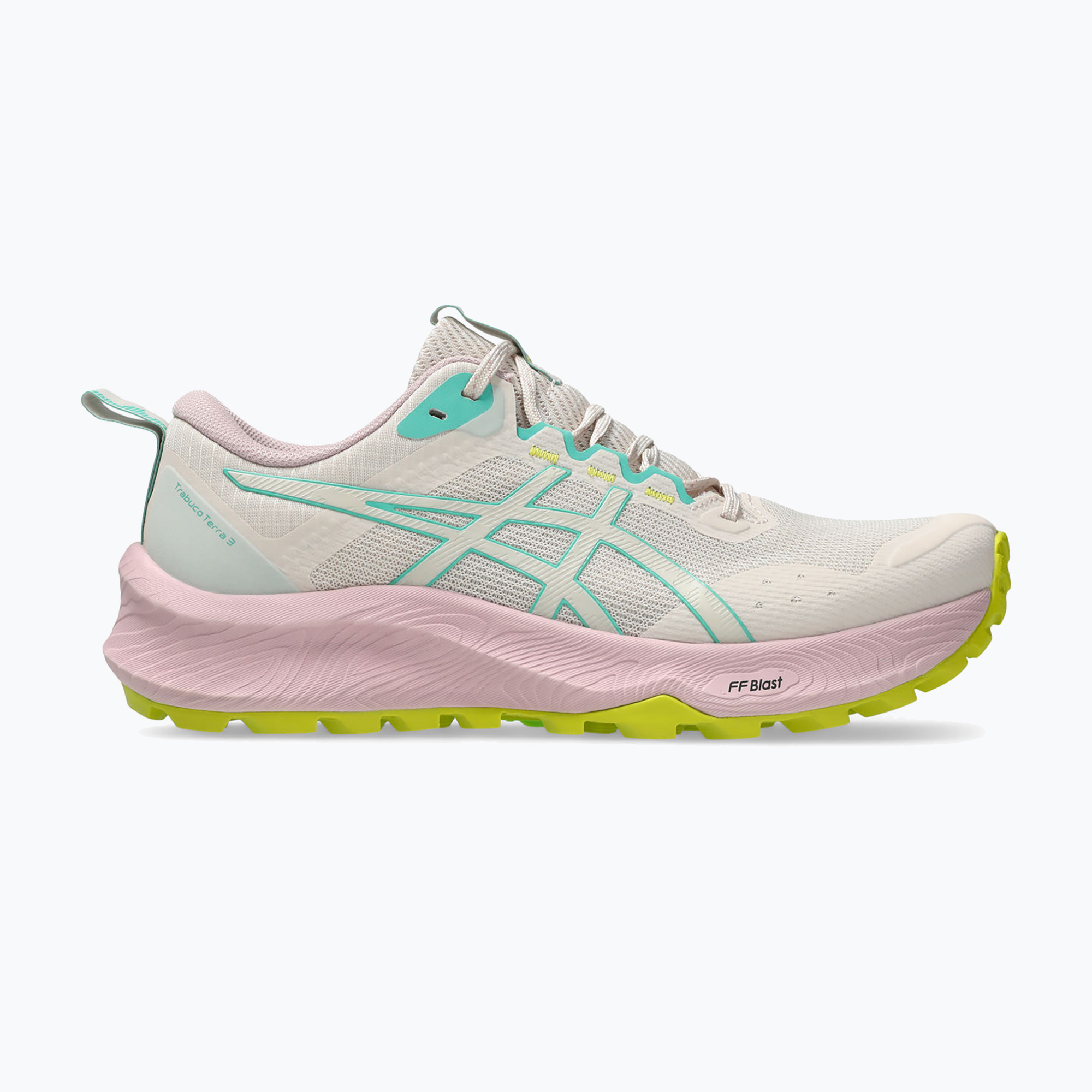 Buty do biegania damskie ASICS Trabuco Terra 3 mineral beige/aurora green 