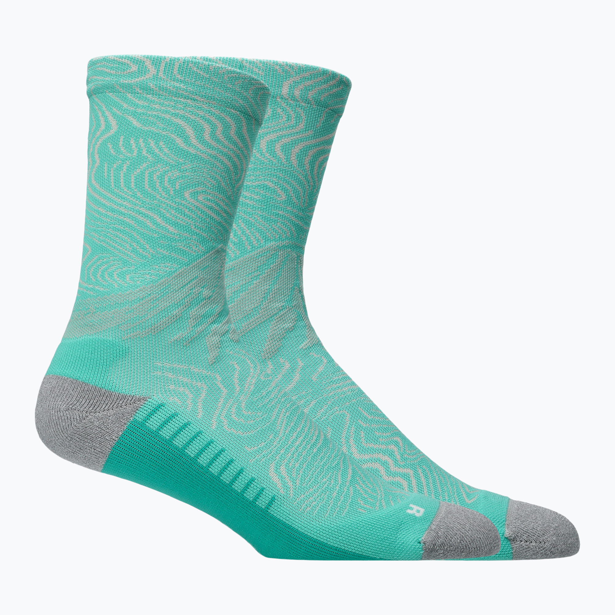 Чорапи ASICS Fujitrail Graphic Crew aurora green/light dust