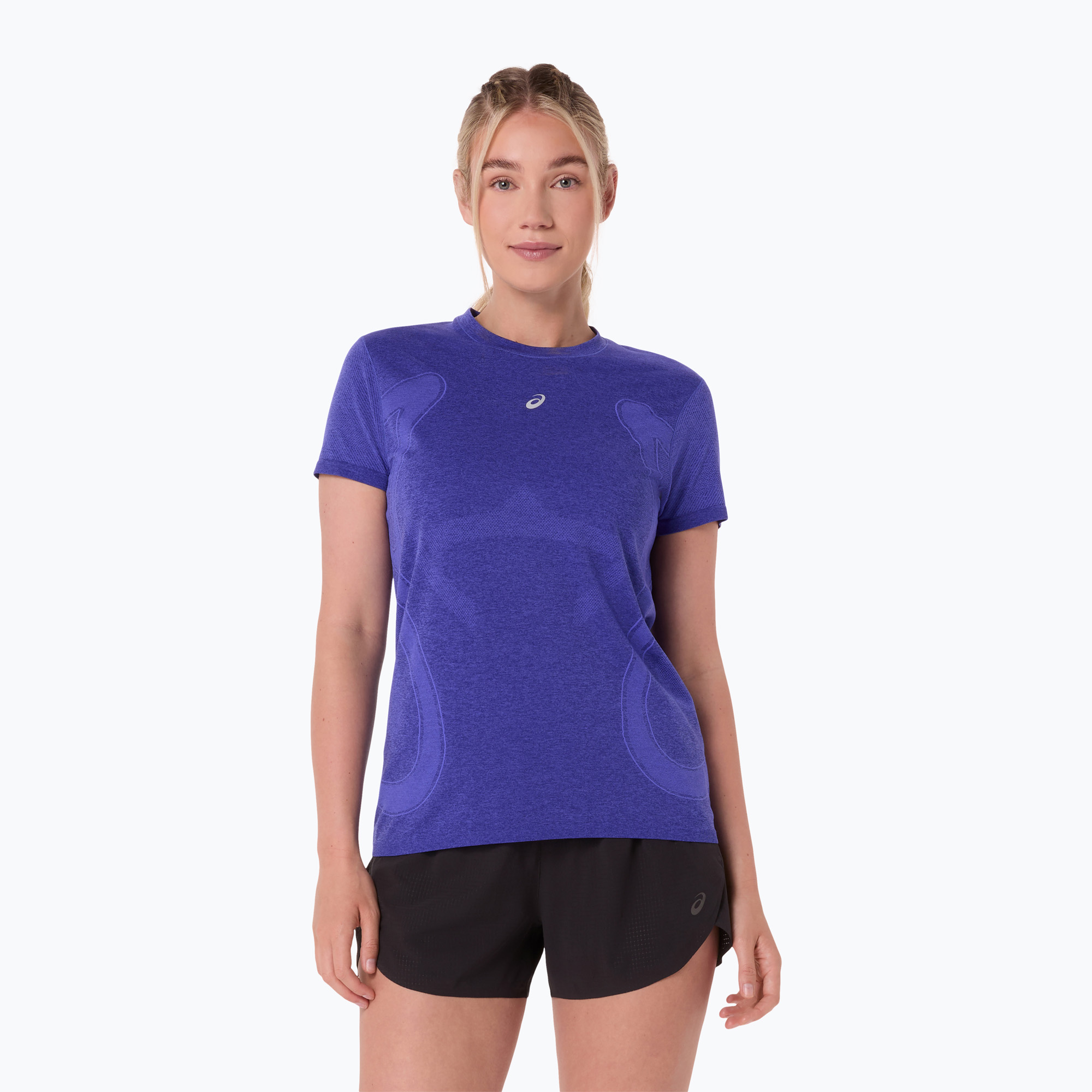 Koszulka do biegania damska ASICS Seamless cobalt burst/eggplant 