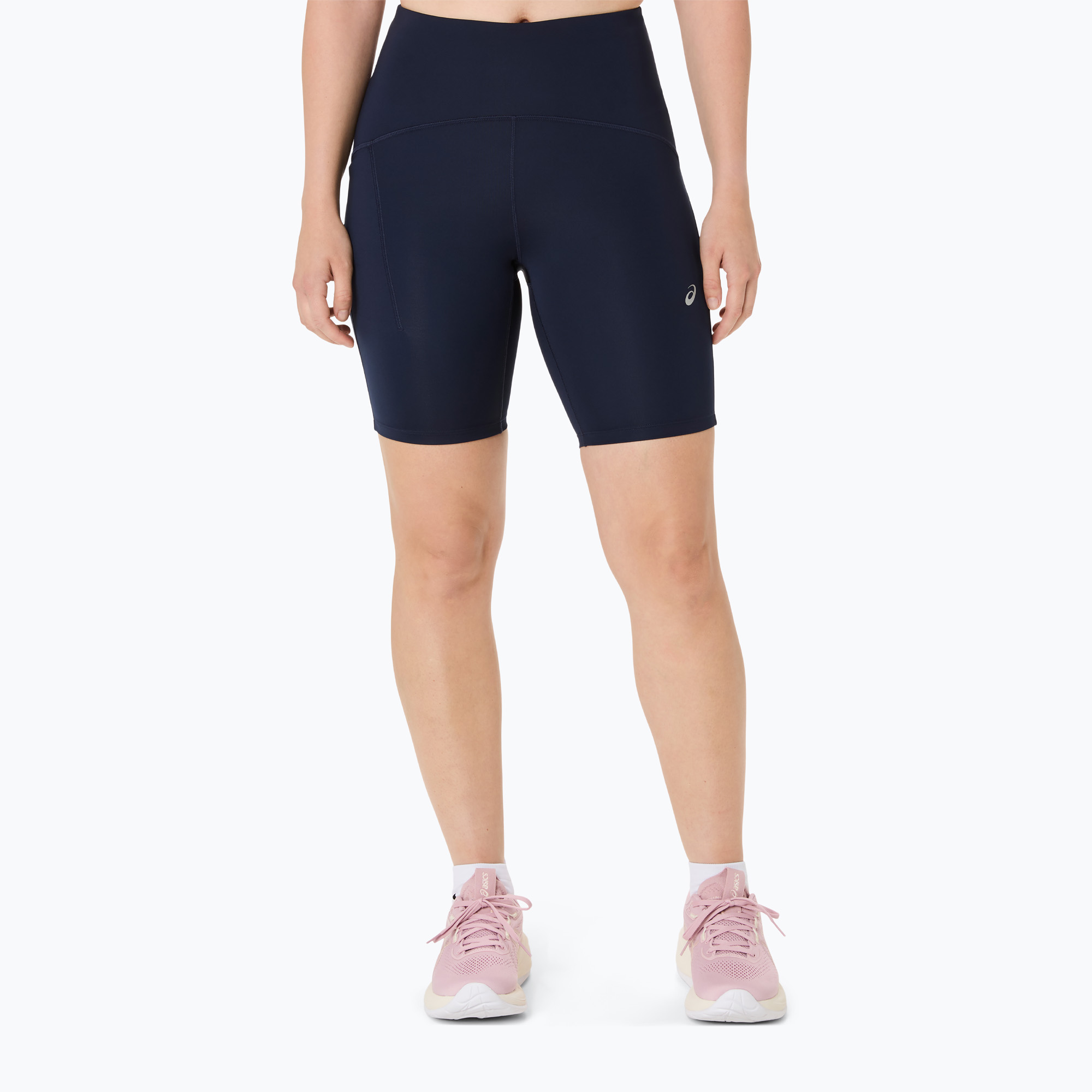 Spodenki do biegania damskie ASICS Road High Waist 8IN Sprinter midnight