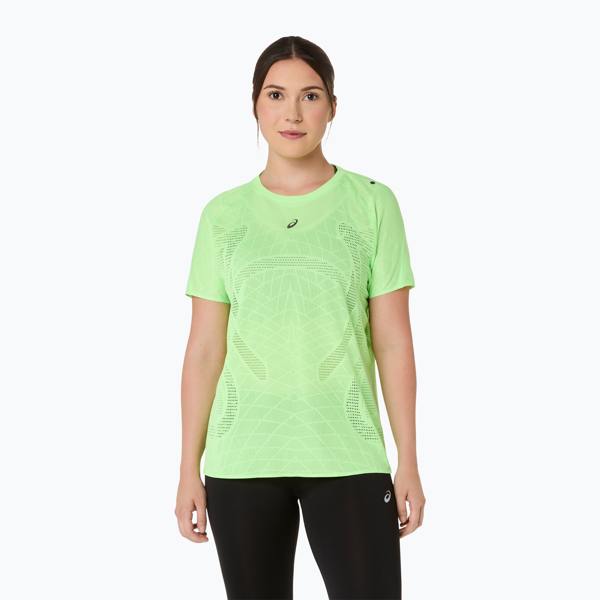 Koszulka do biegania damska ASICS Metarun Top illuminate green 