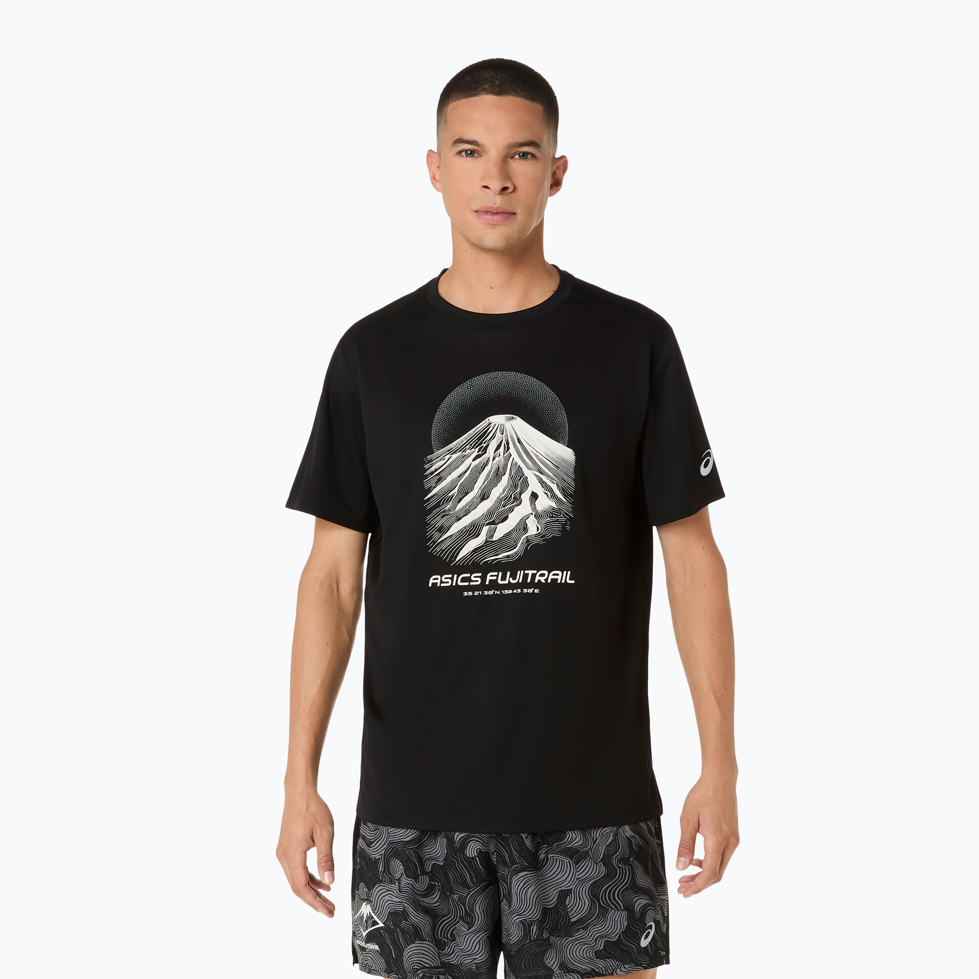 Koszulka do biegania męska Asics Fujitrail Logo Ss Top Performance Black/Cream/Carbon