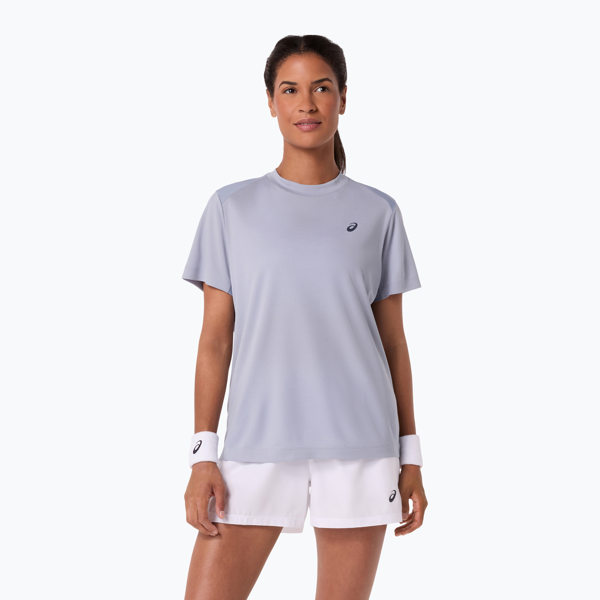 Koszulka tenisowa damska ASICS Court Top W grey/blue