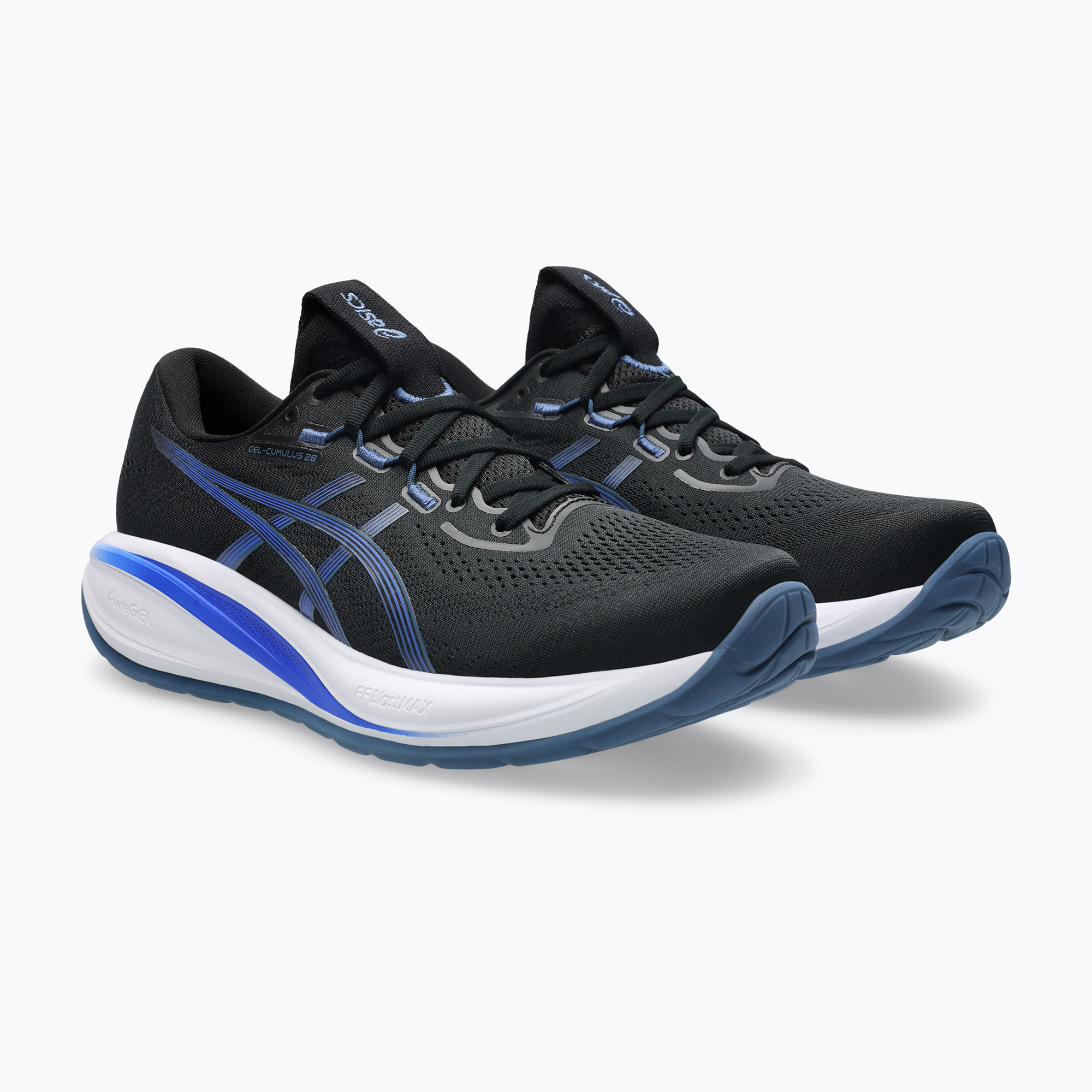 Buty do biegania męskie ASICS Gel-Cumulus 28 black/neon blue 