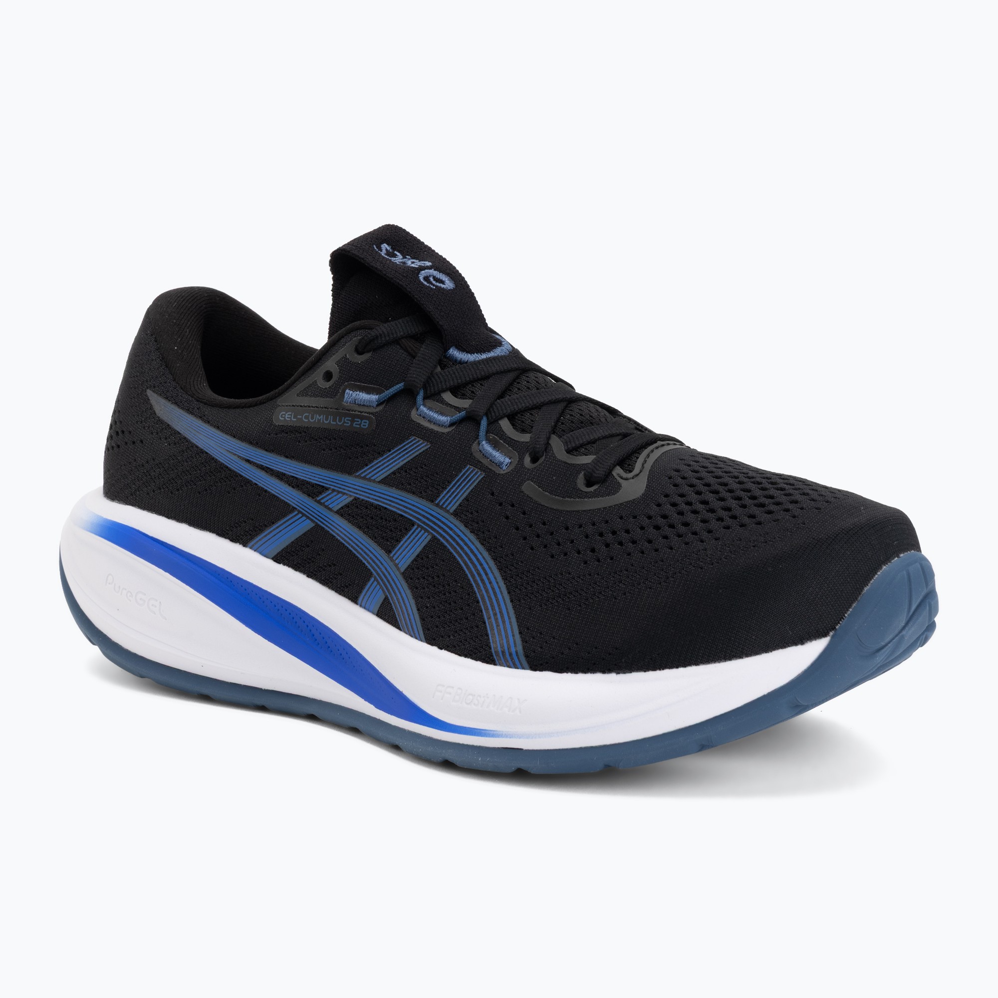 Buty do biegania męskie ASICS Gel-Cumulus 28 black/neon blue 