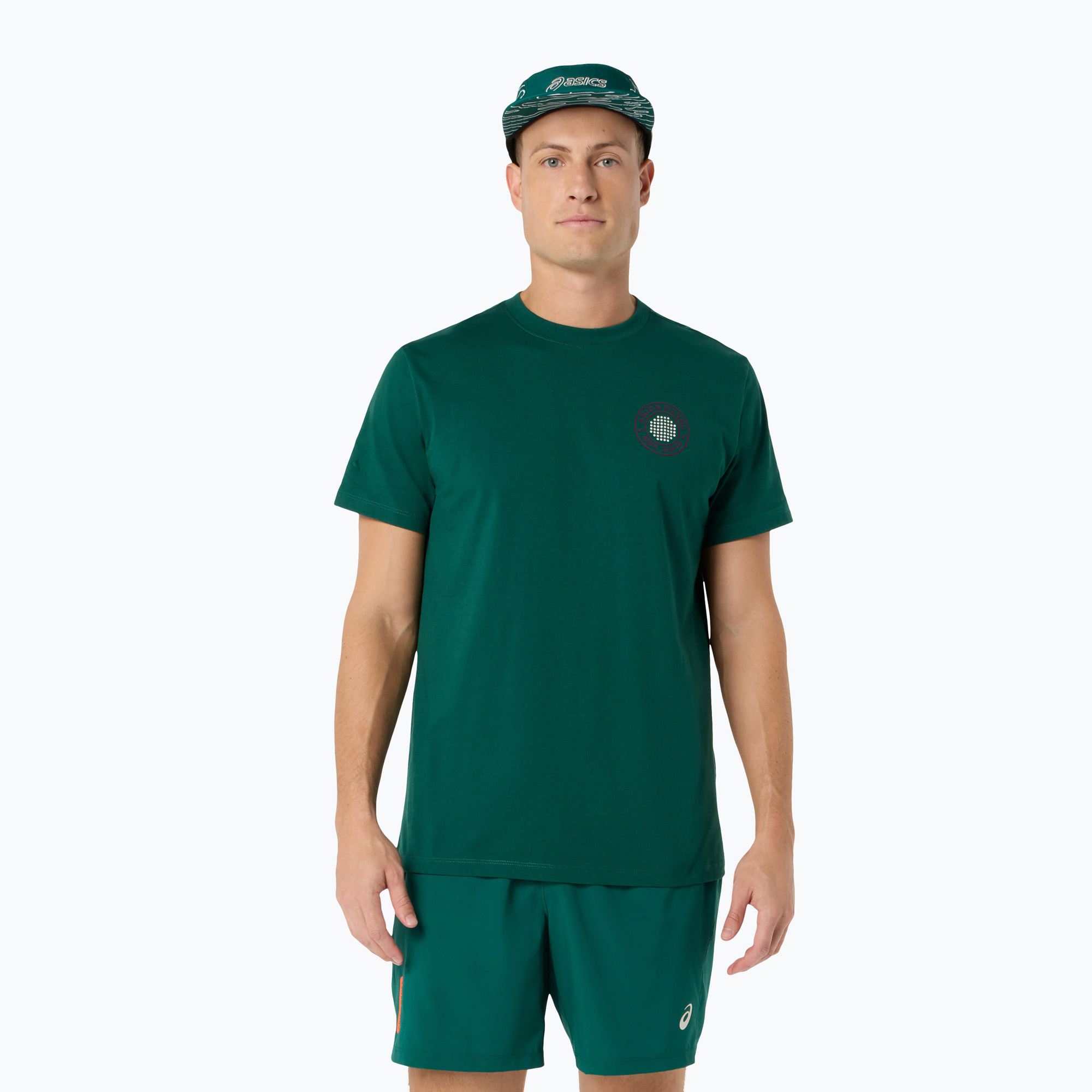 Koszulka tenisowa męska ASICS Padel Court Graphic jewel green