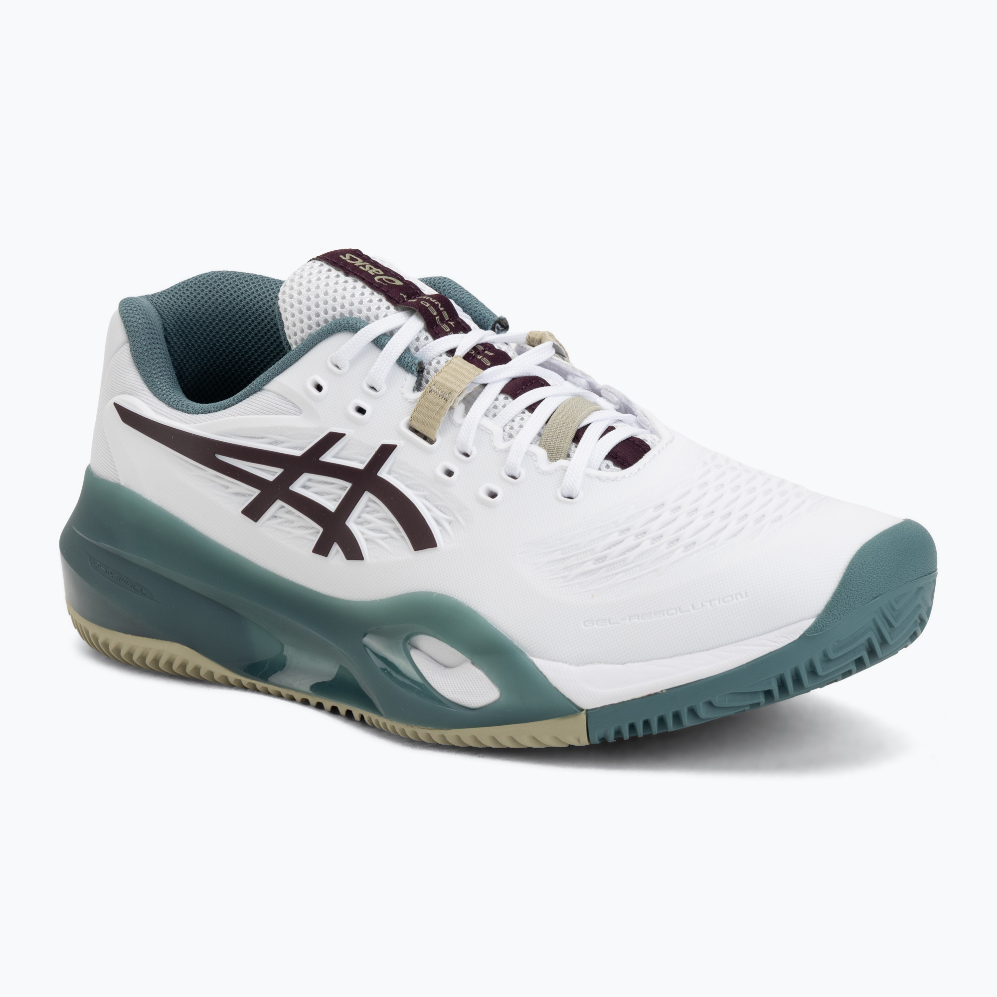 Buty do tenisa męskie ASICS Gel-Resolution X Clay white/dark aubergine