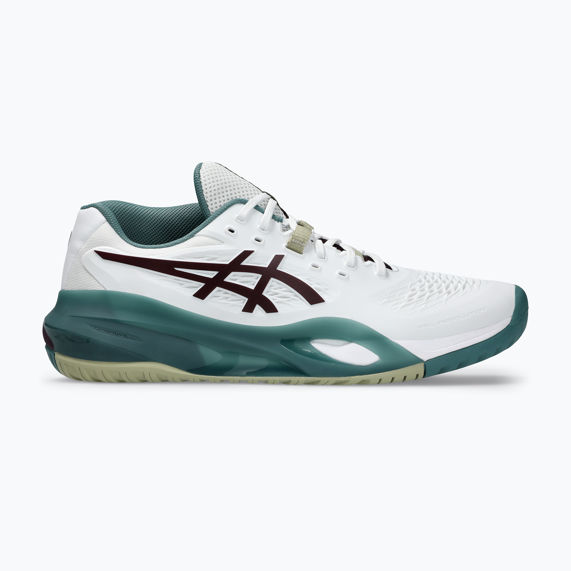 Buty do tenisa męskie ASICS Gel-Resolution X white/dark aubergine 