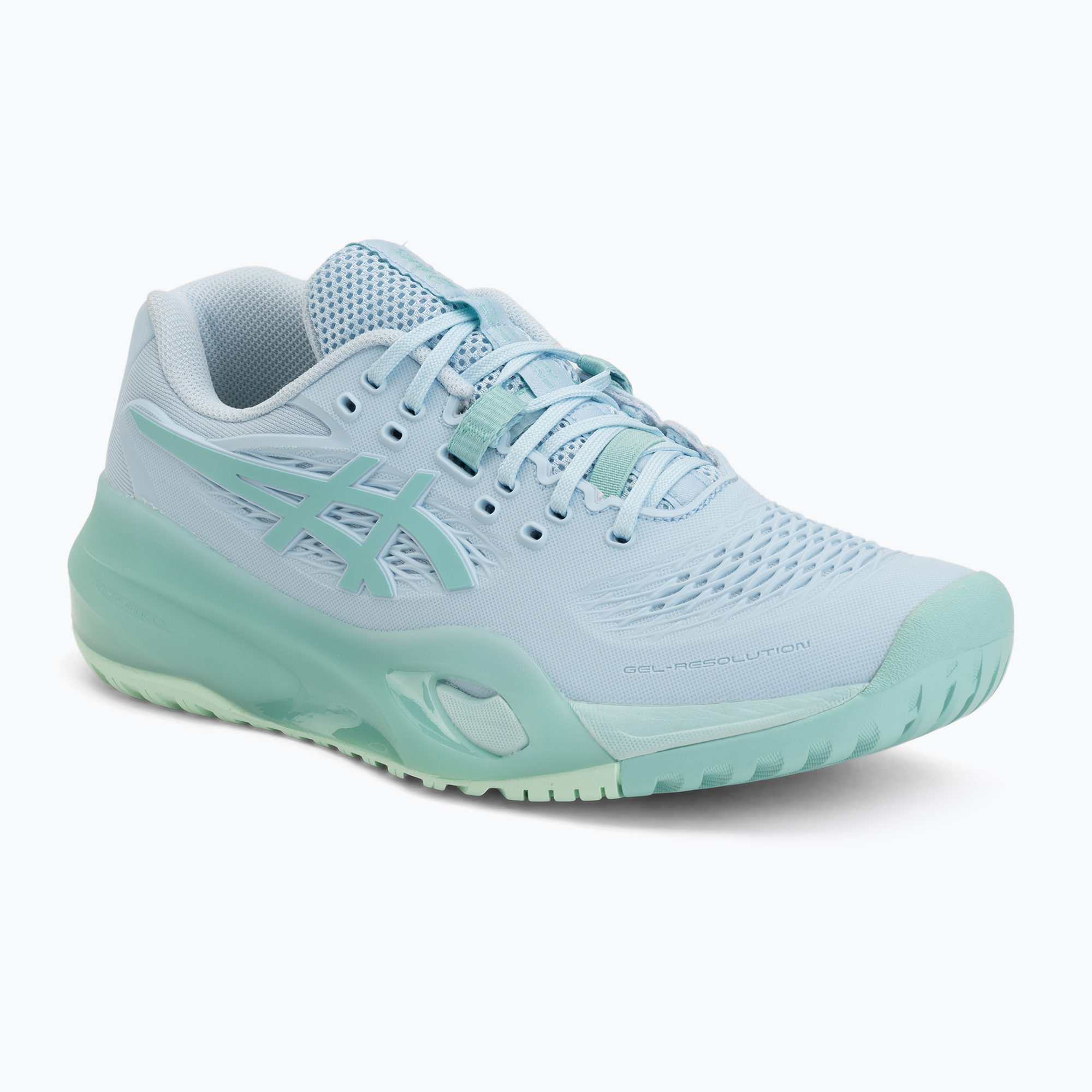Buty do tenisa damskie ASICS Gel-Resolution X light blue/oasis green 