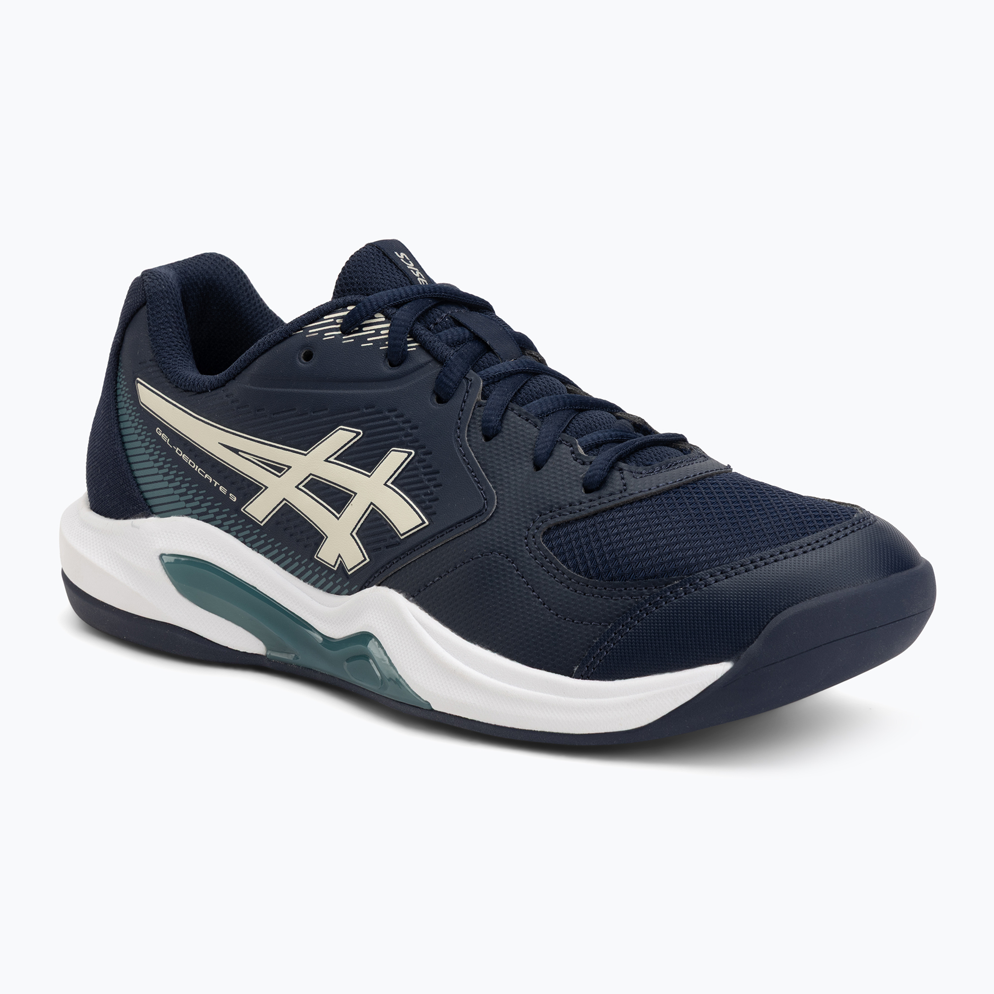 Buty do tenisa męskie ASICS Gel-Dedicate 9 Indoor midnight/oatmeal 