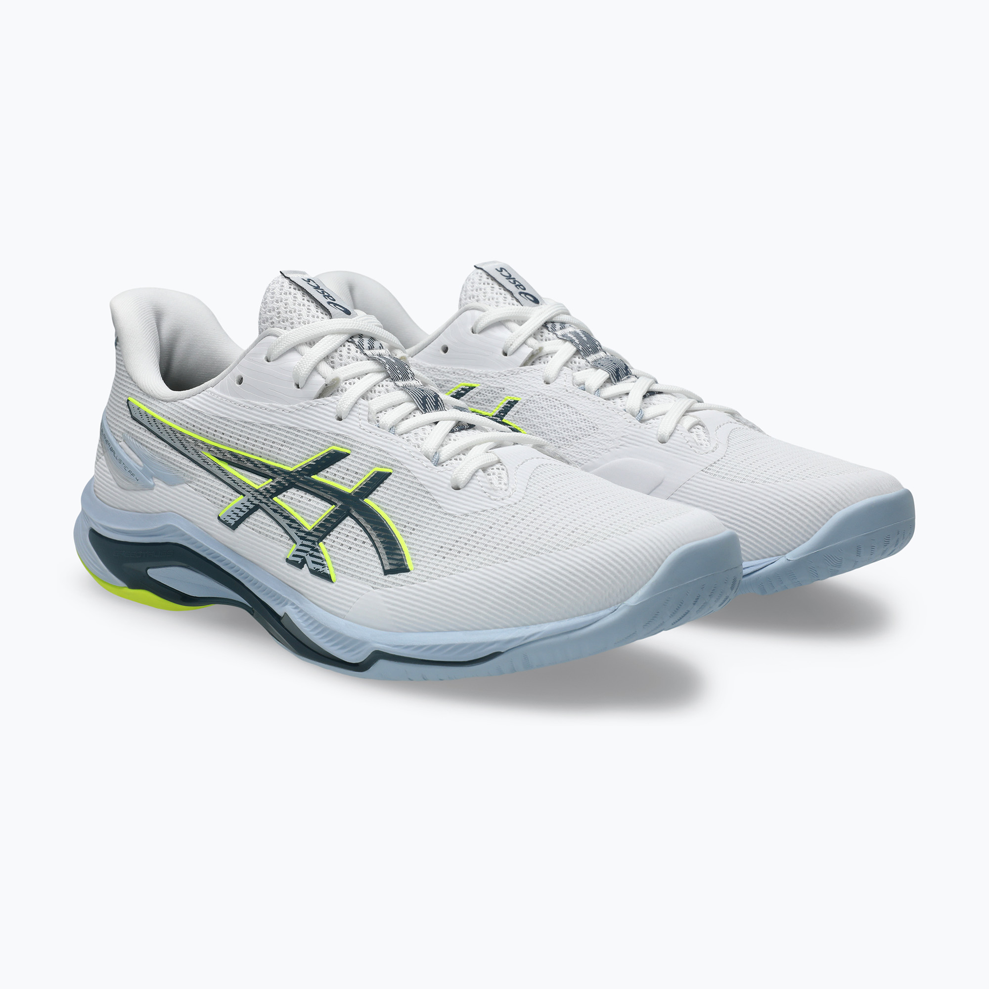 Buty męskie ASICS Netburner Ballistic FF 4 white/raw indigo 