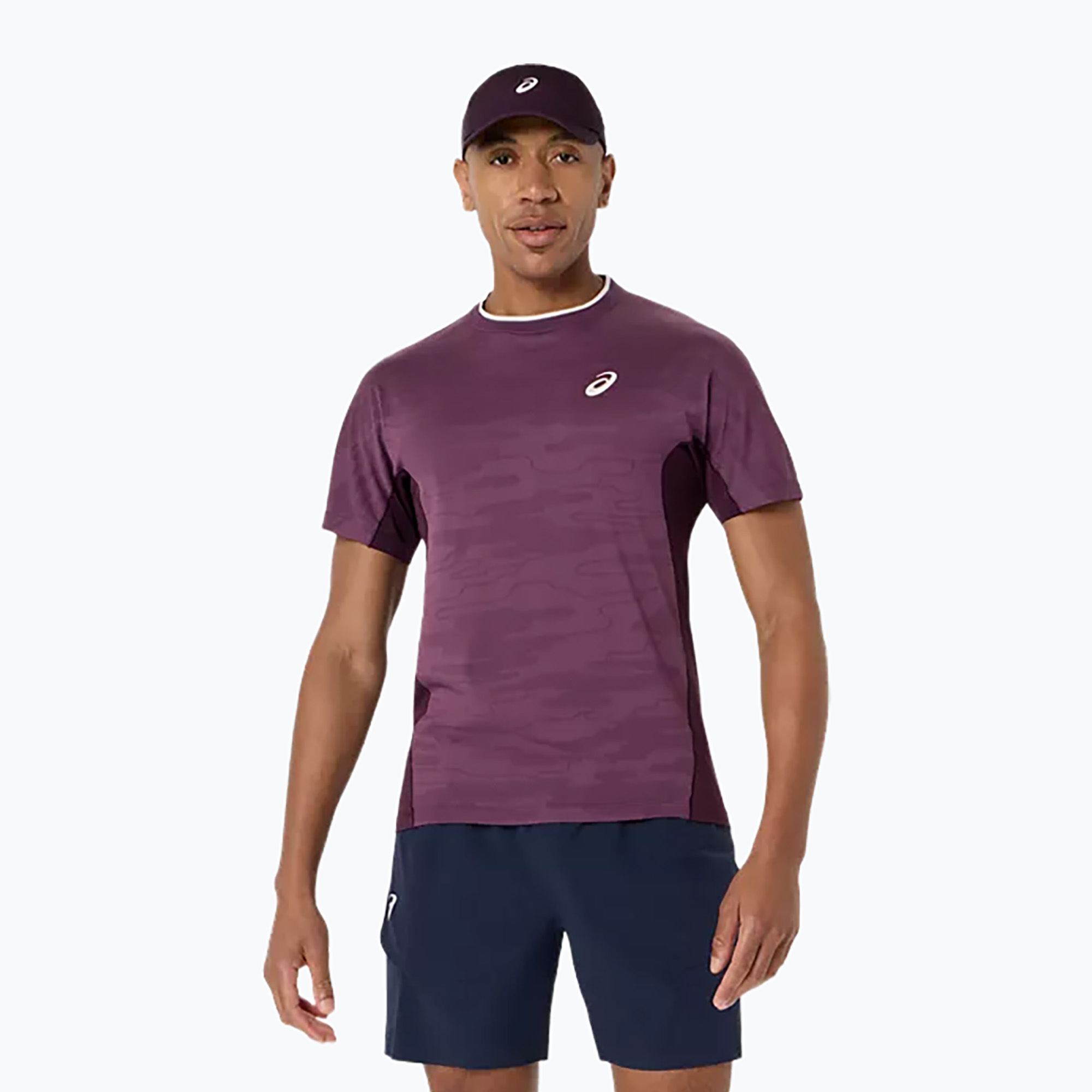 Tricou de tenis pentru bărbați ASICS Match Jacquard dark aubergine
