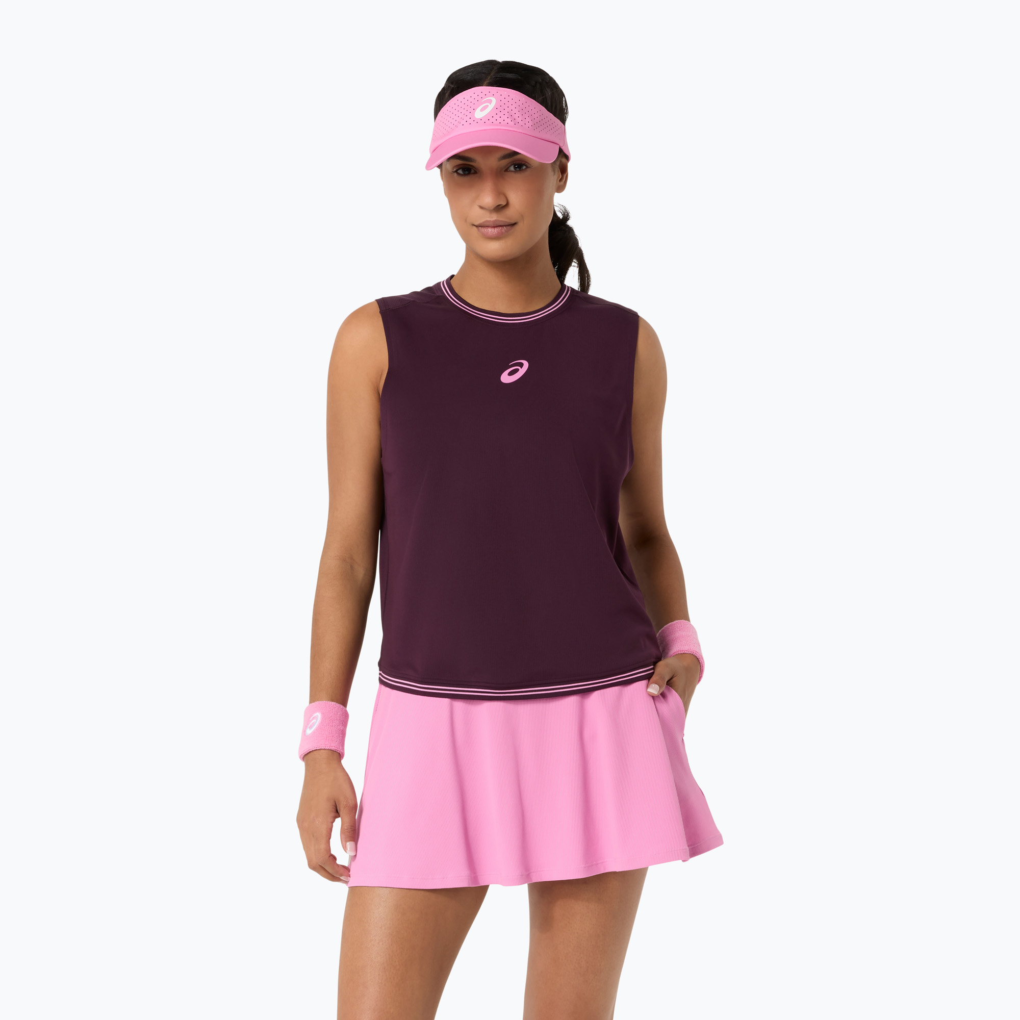 Дамска тениска/фланелка за тенис ASICS Game Sleeveless Top W dark aubergine