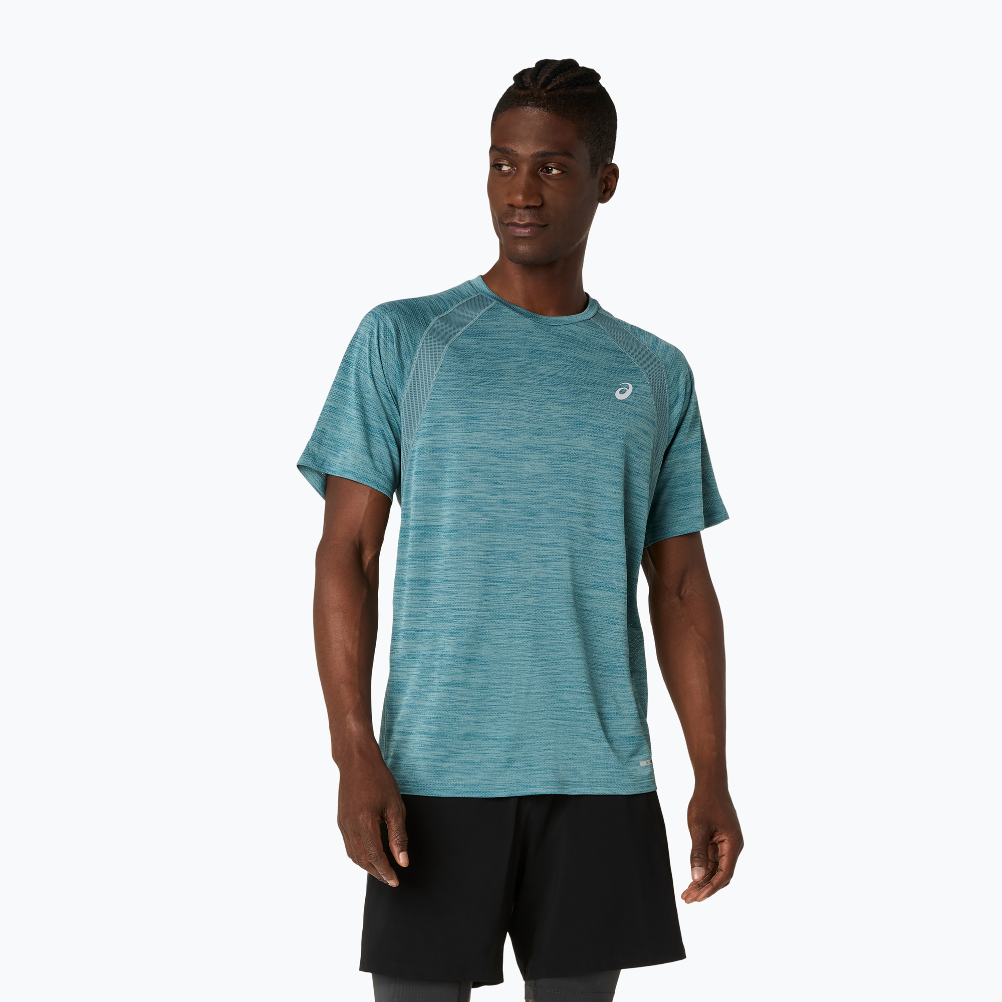 Koszulka do biegania męska ASICS Road foggy teal