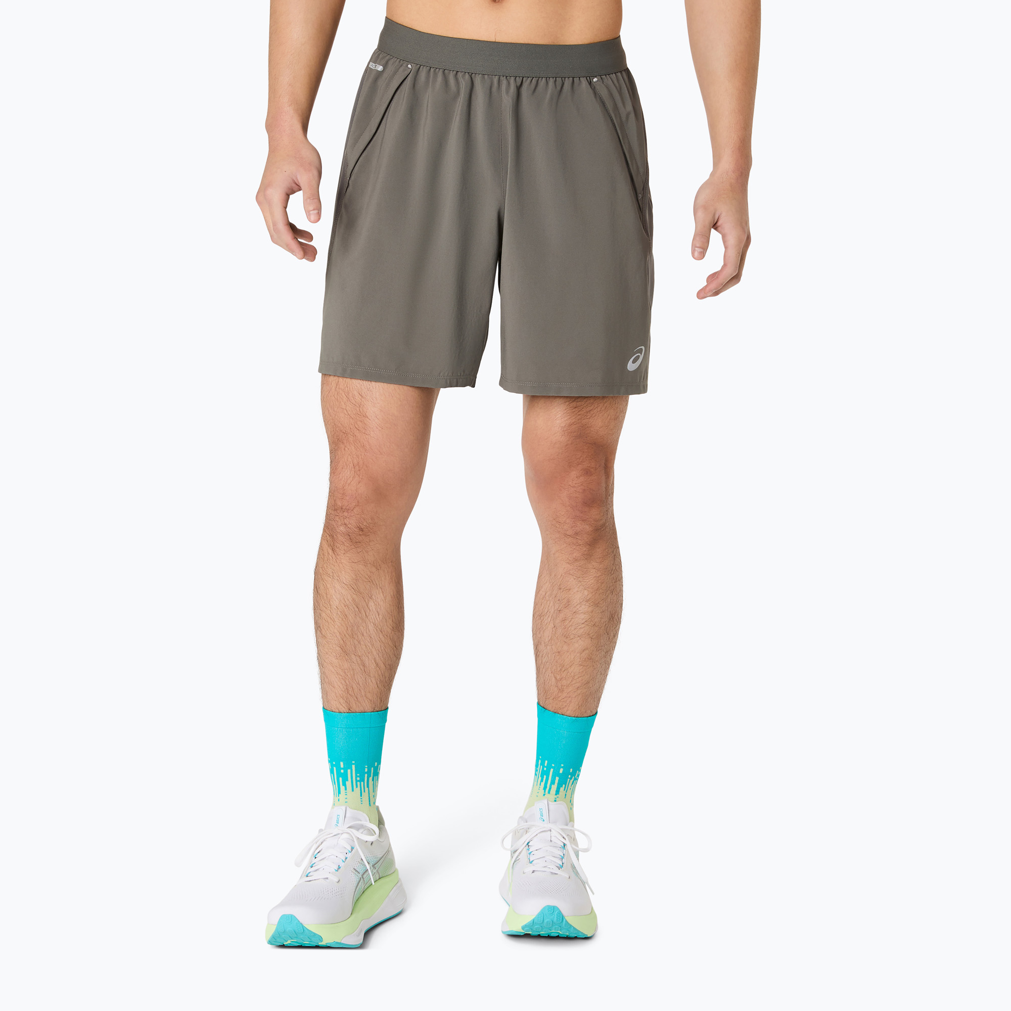 Pantaloni scurți de alergare pentru bărbați Asics Road 2-N-1 7In Short Truffle Grey