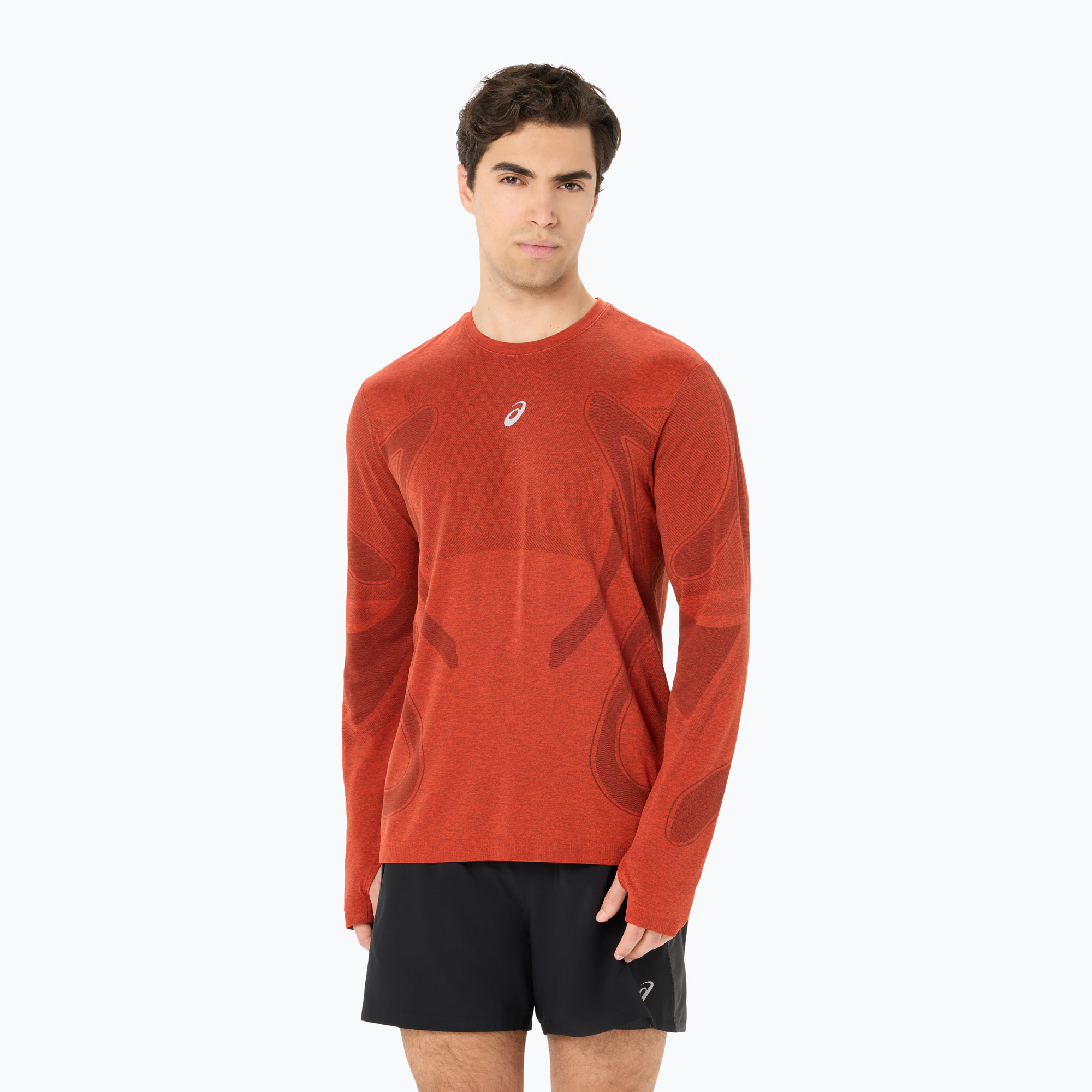 Longsleeve do biegania męski ASICS Road Seamless singed red