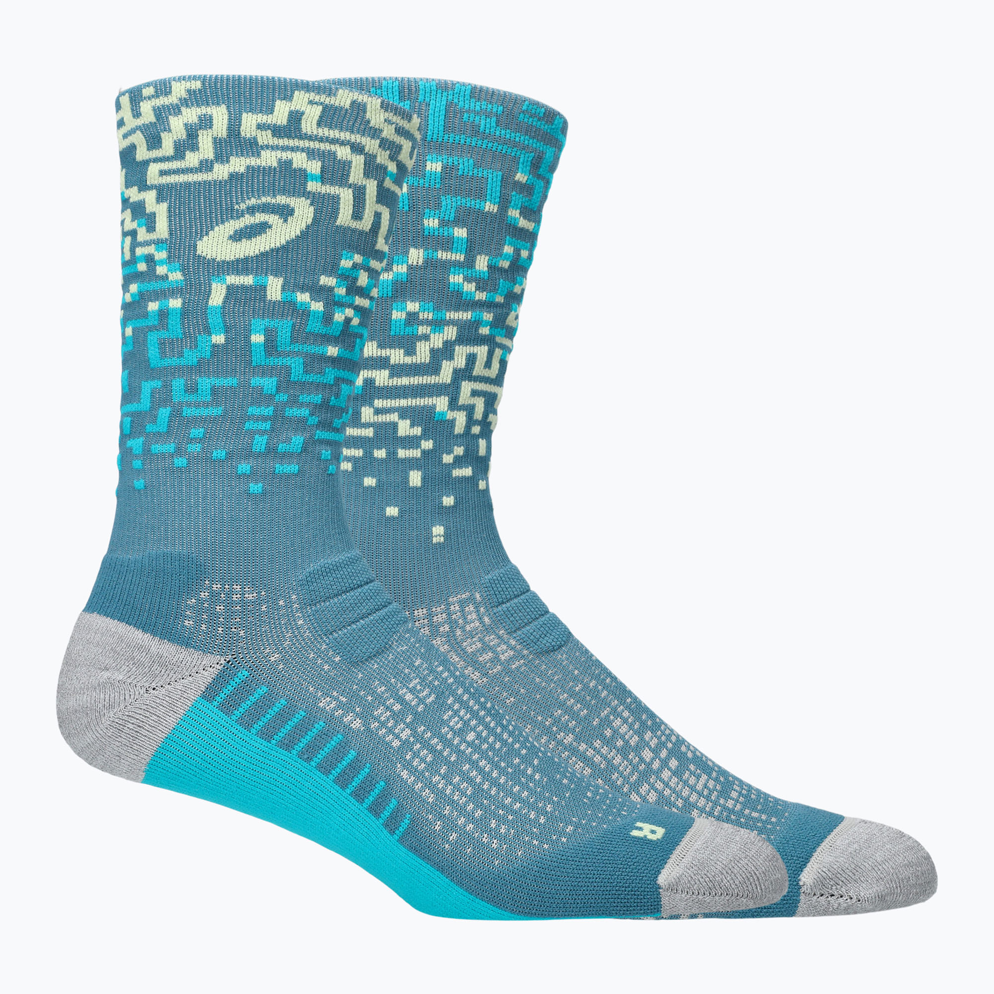 Чорапи ASICS Performance Run Crew foggy teal/energy aqua