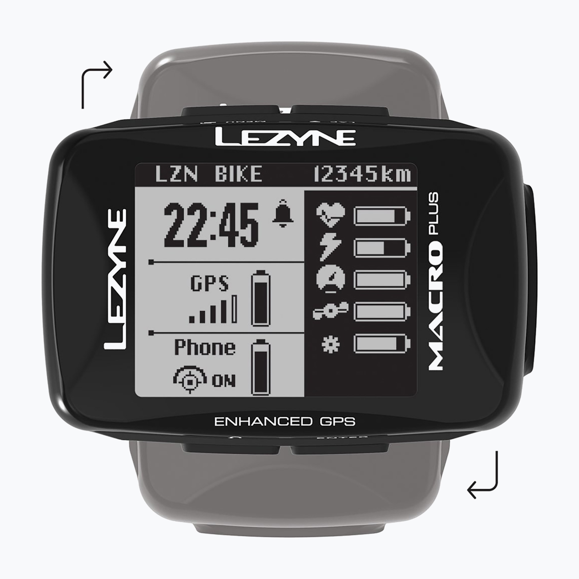 LEZYNE MACRO PLUS GPS HRSC Naložená sada čierna LZN-1-GPS-MACRO-V304-HS cyklopočítač so snímačom kadencie (Macro Plus GPS HRSC Loaded set 1-GPS-MACRO-
