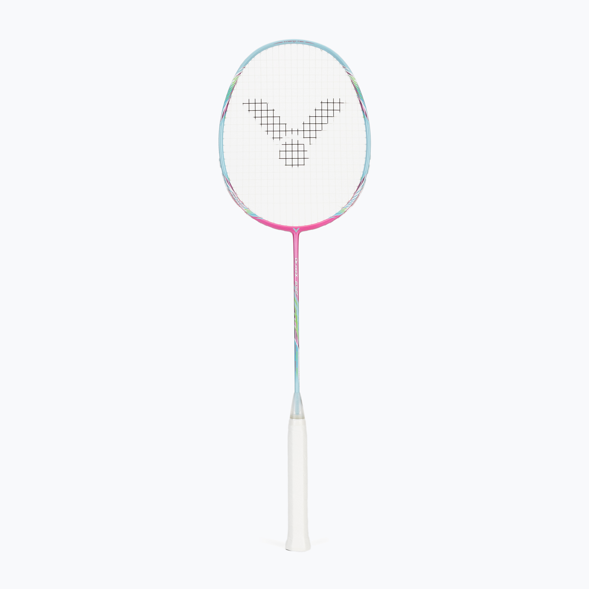 Rachetă de badminton VICTOR DriveX 6SP QM fluorescent rose-red/light blue